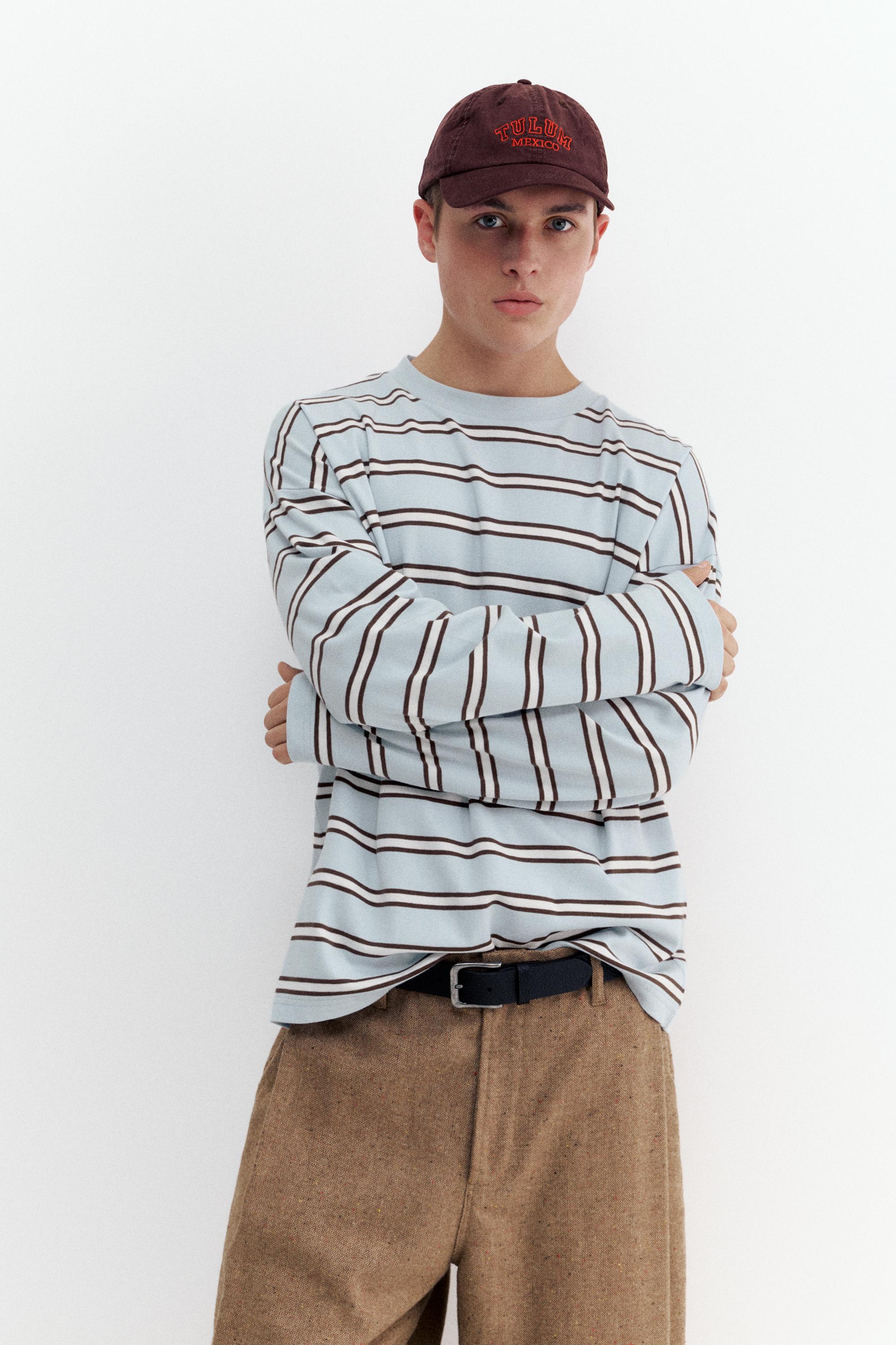 Uzun kollu çizgili t-shirt - Görsel 9