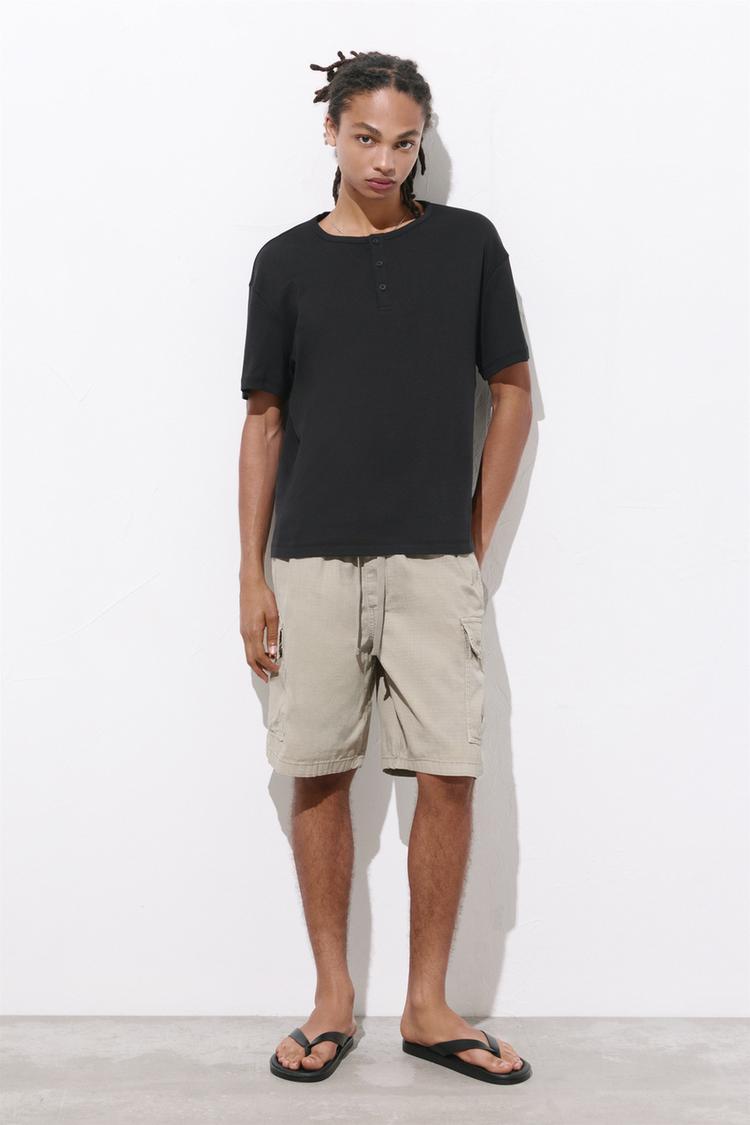 Ripstop cargo Bermuda shorts — Grey
