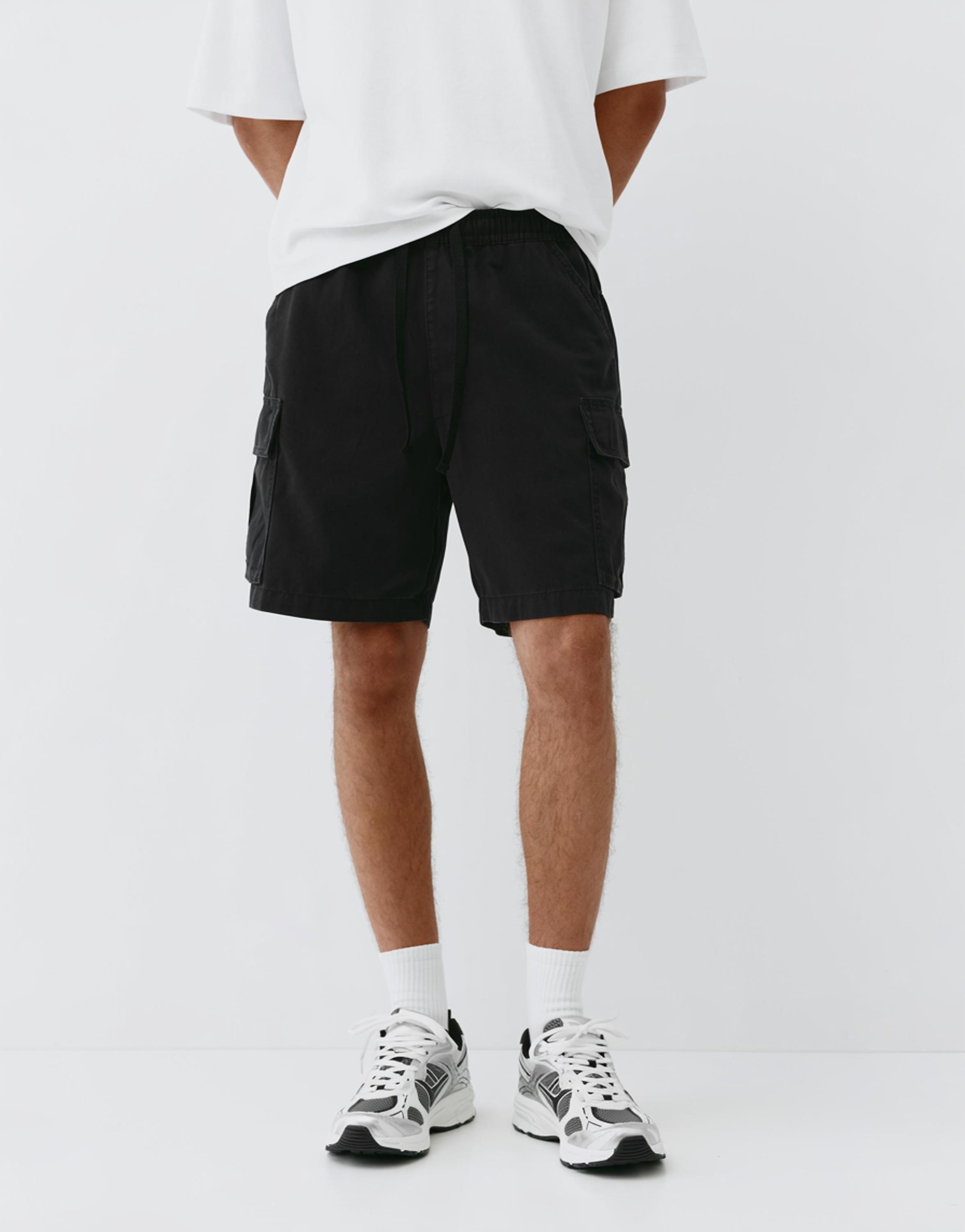 Cargo Bermuda shorts — Black
