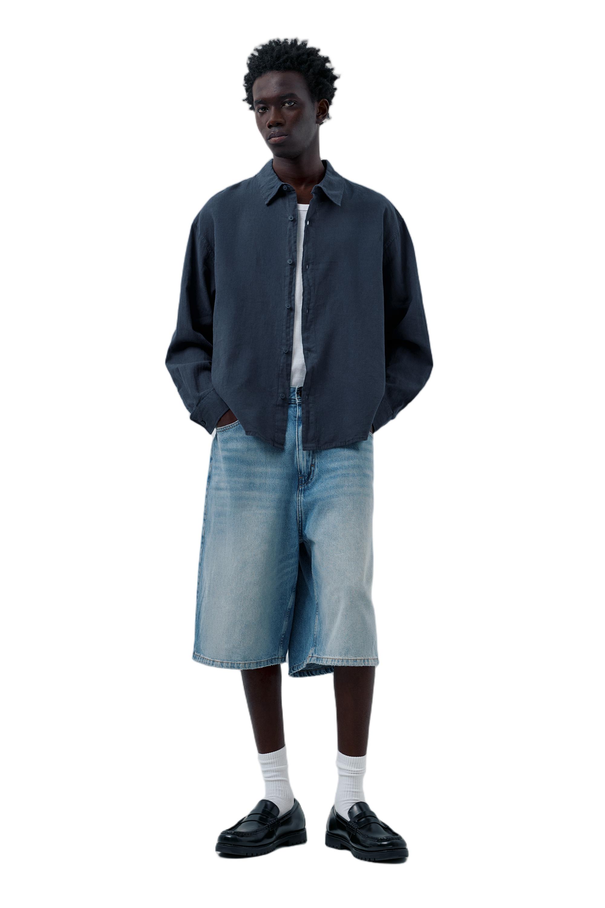 Ketenli gömlek - Görsel 15