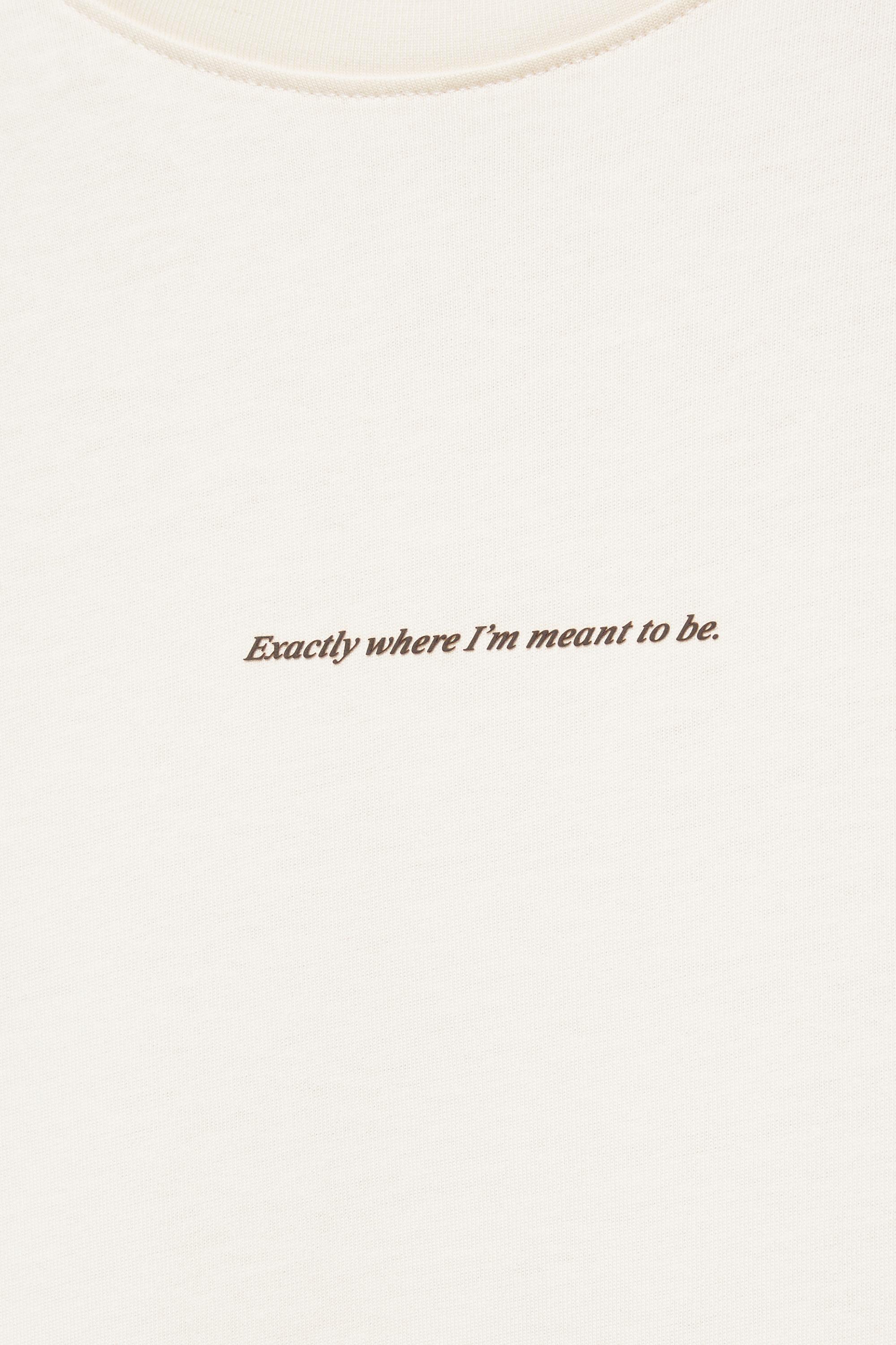 Relaxed fit slogan T-shirt — Sand