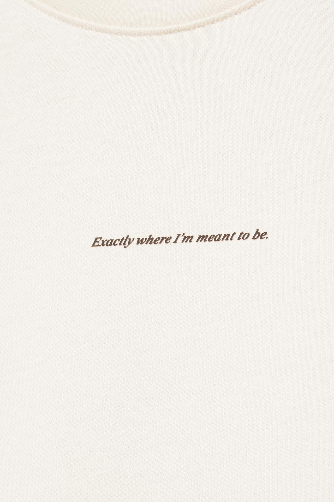 Relaxed fit slogan T-shirt — Sand