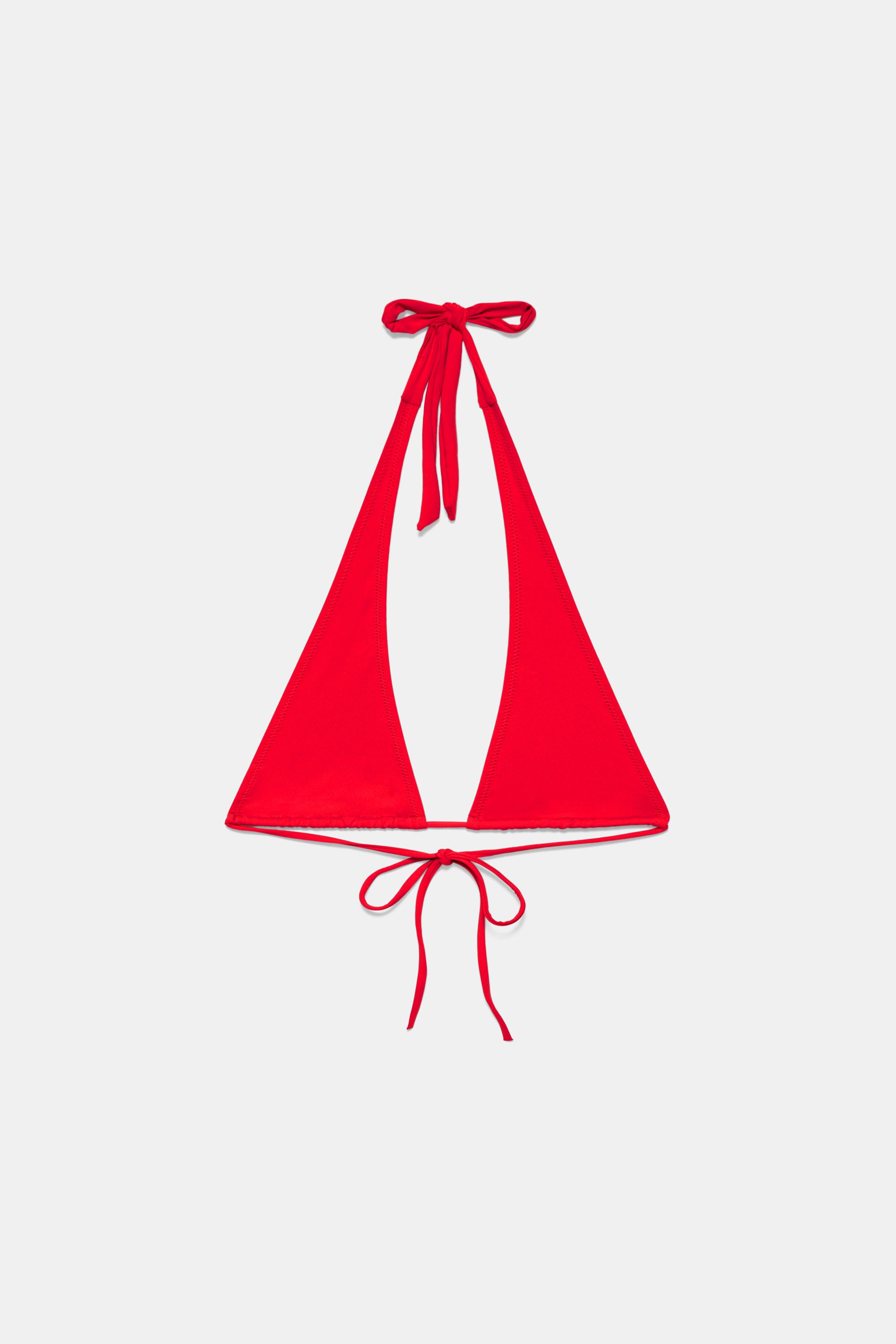 Multi-way bikini top — Bright red