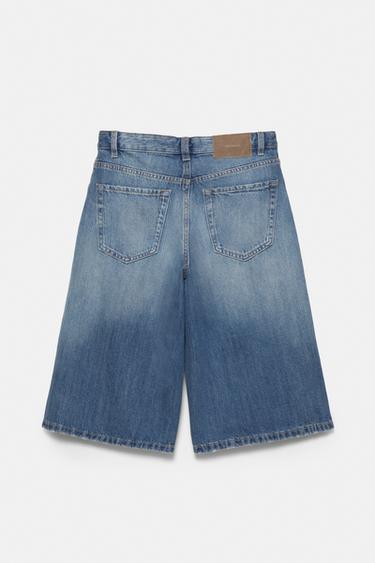 Low-rise denim jorts — Dark blue 7