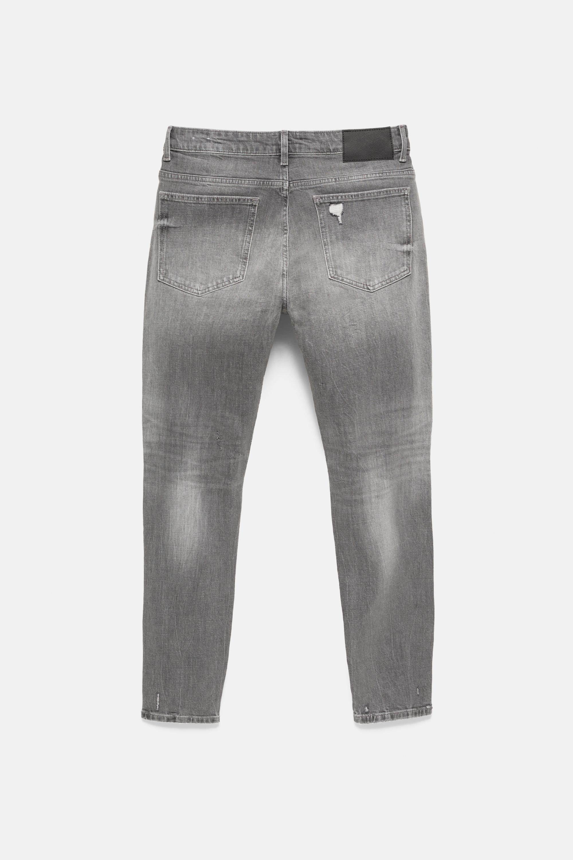 Ripped skinny jeans — Dark grey