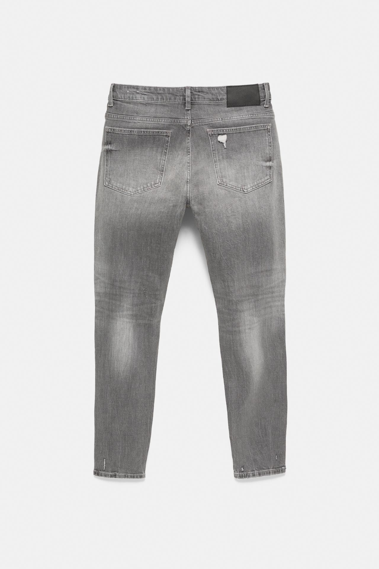 Ripped skinny jeans — Dark grey