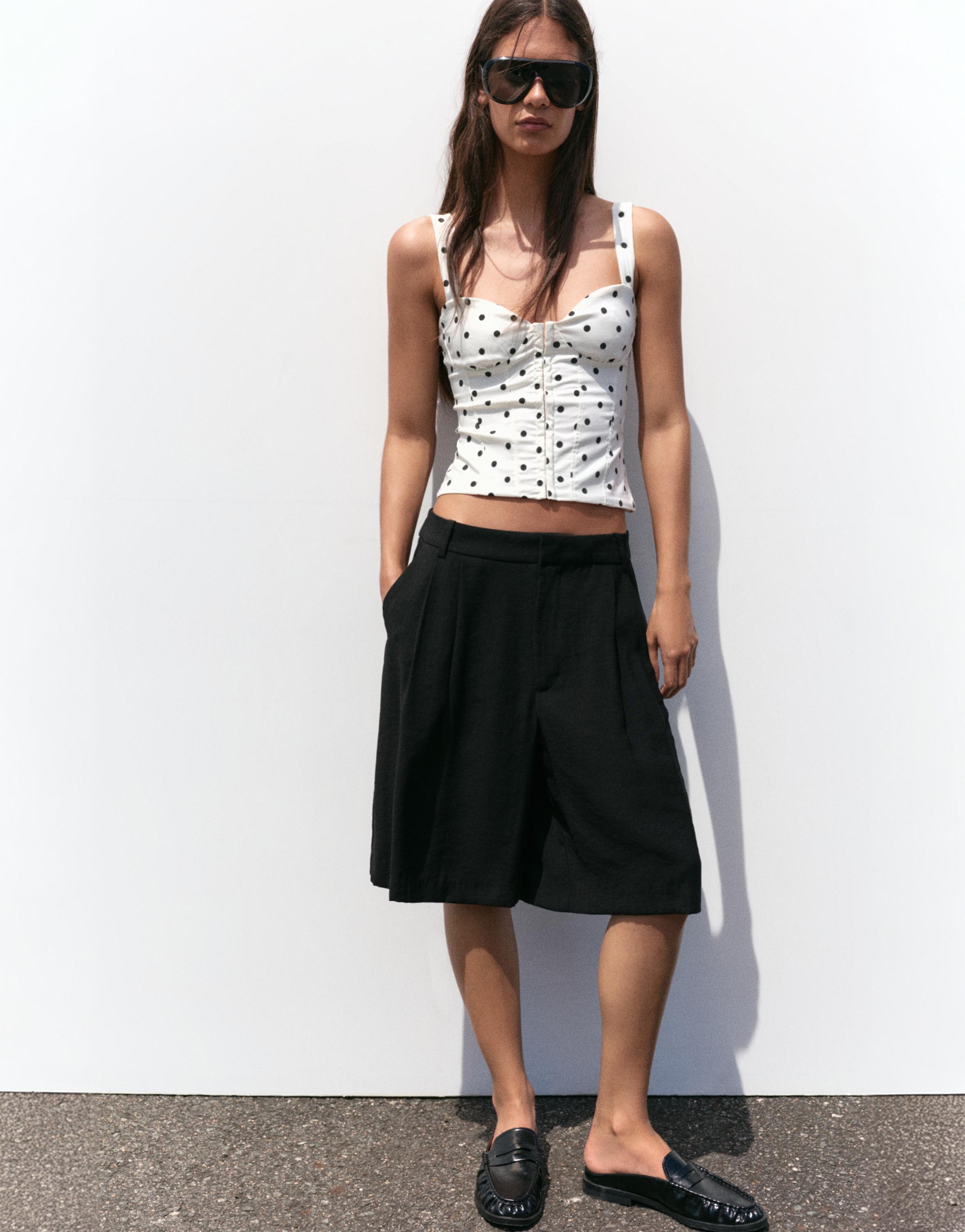 Strappy corsetry-inspired top — Print 1