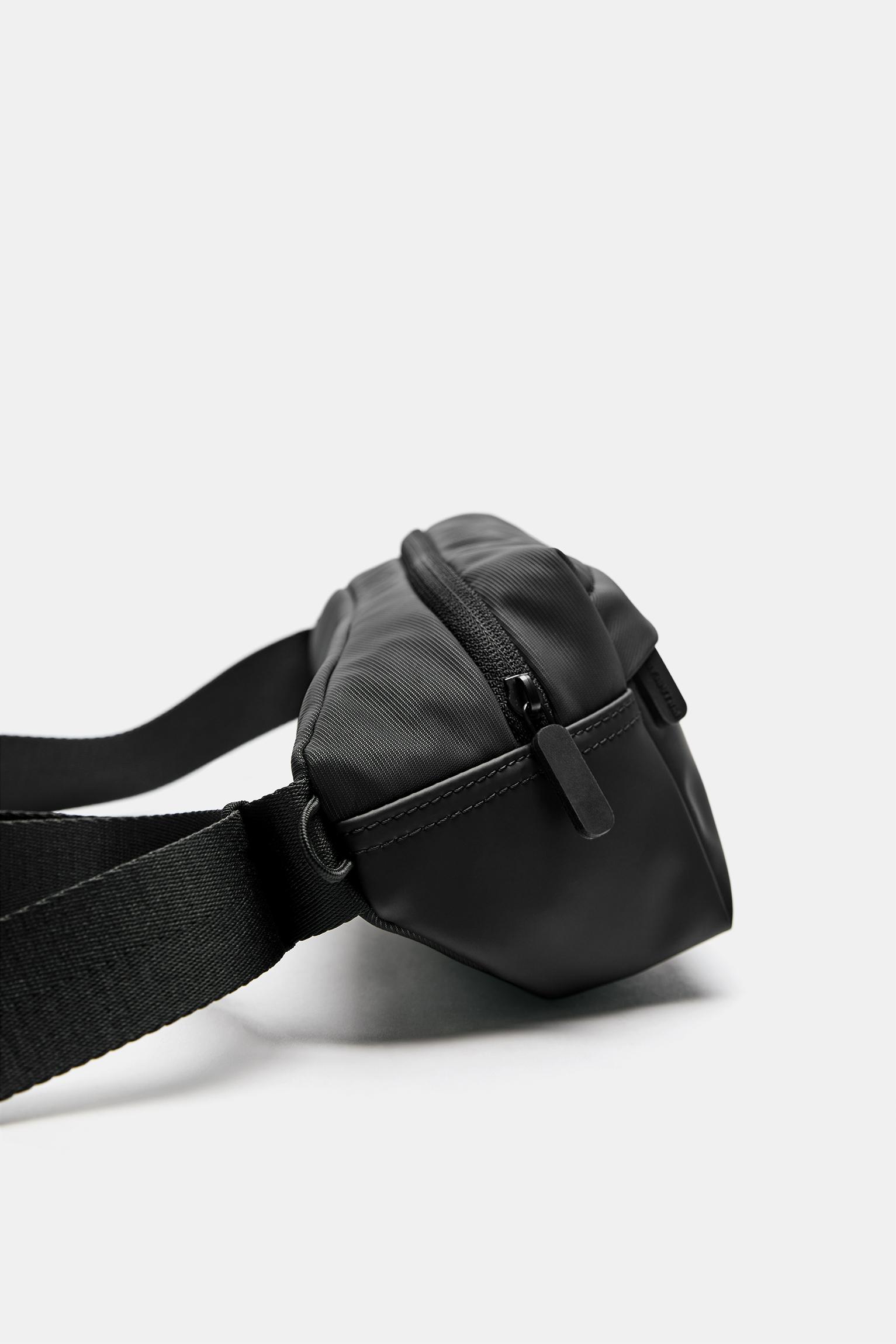 Rubberised belt bag — Black