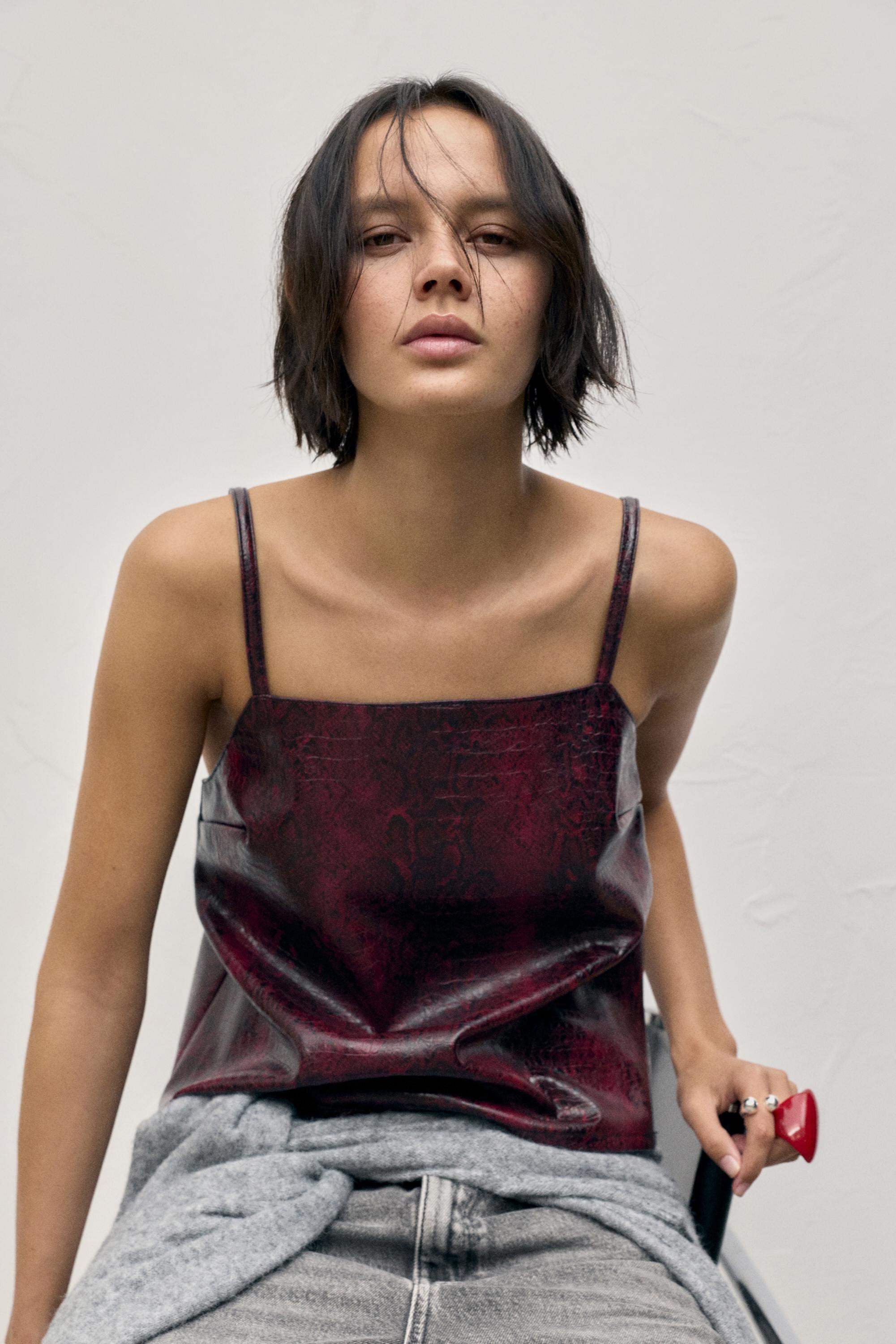 FETICO / FAUX-LEATHER QUILTED BRA サイズ1 FETICO(フェティコ)のFAUX-LEATHER QUILTED BRA(ブラトップ)の通販