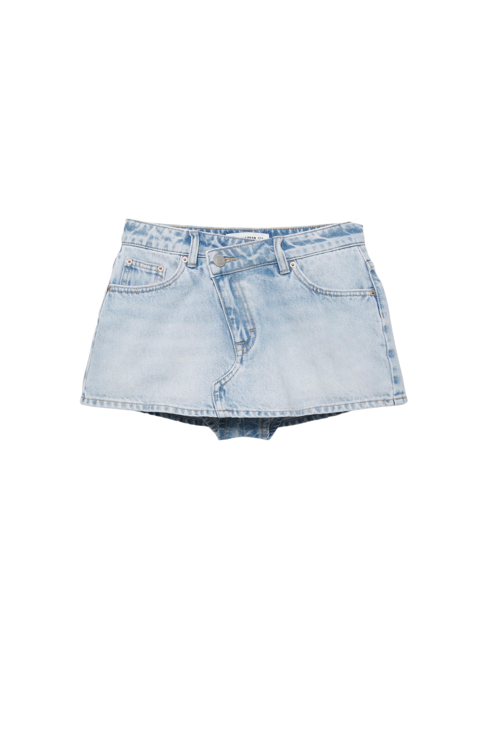 Çapraz belli kot şort etek - Görsel 48