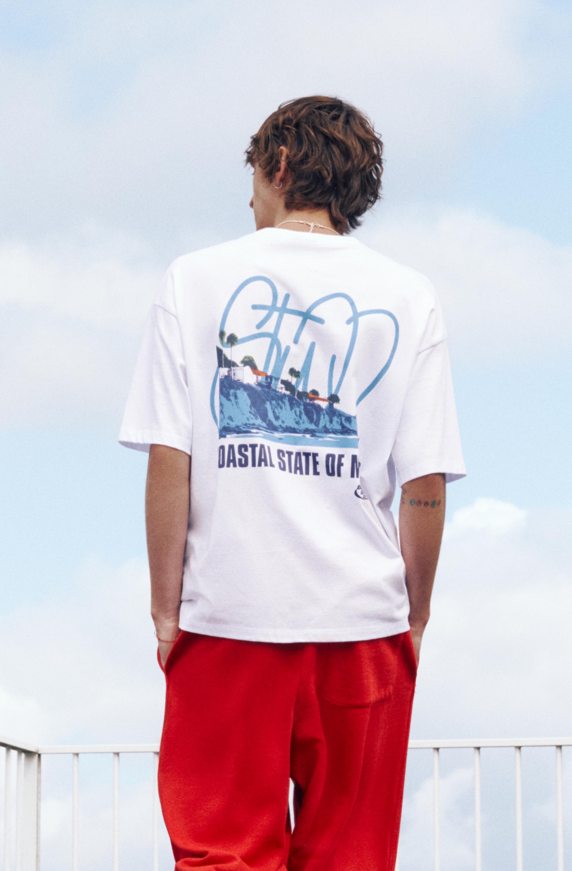 STWD beach graphic T-shirt — Off white