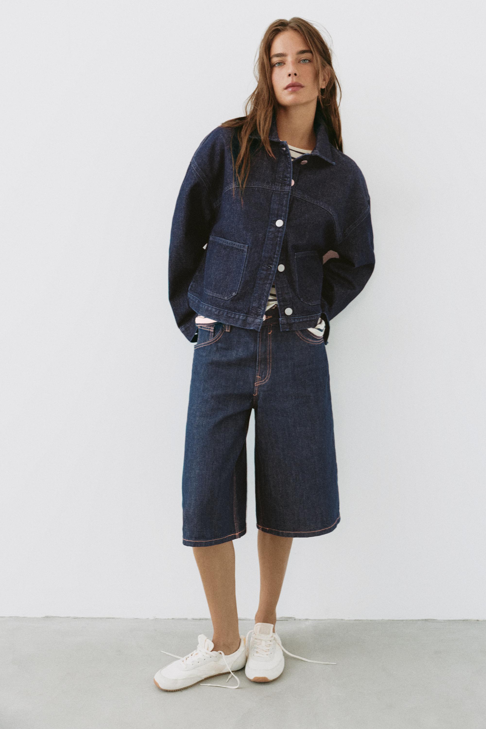 Boxy denim overshirt — Navy