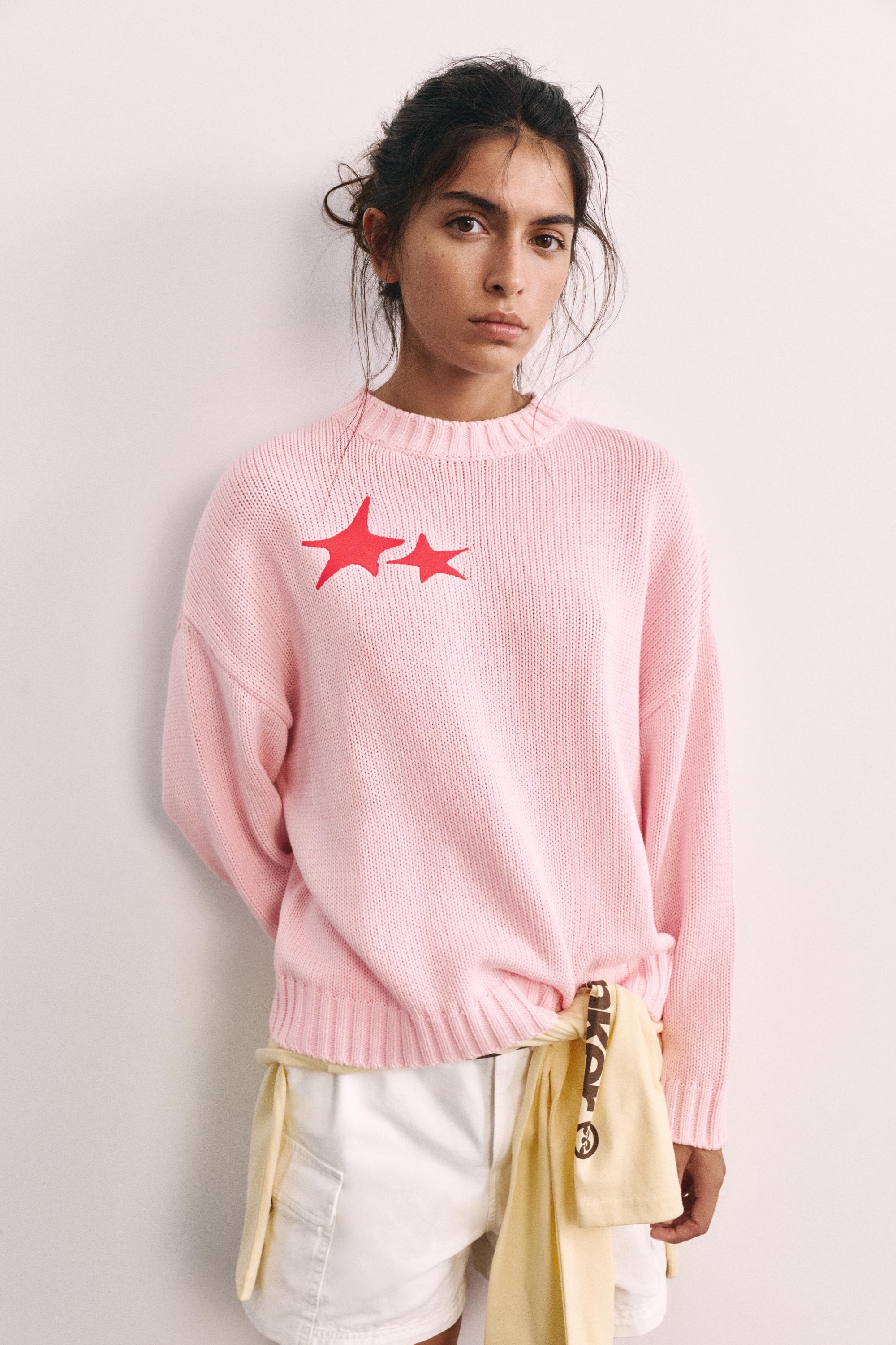Oversize star jumper — Pink