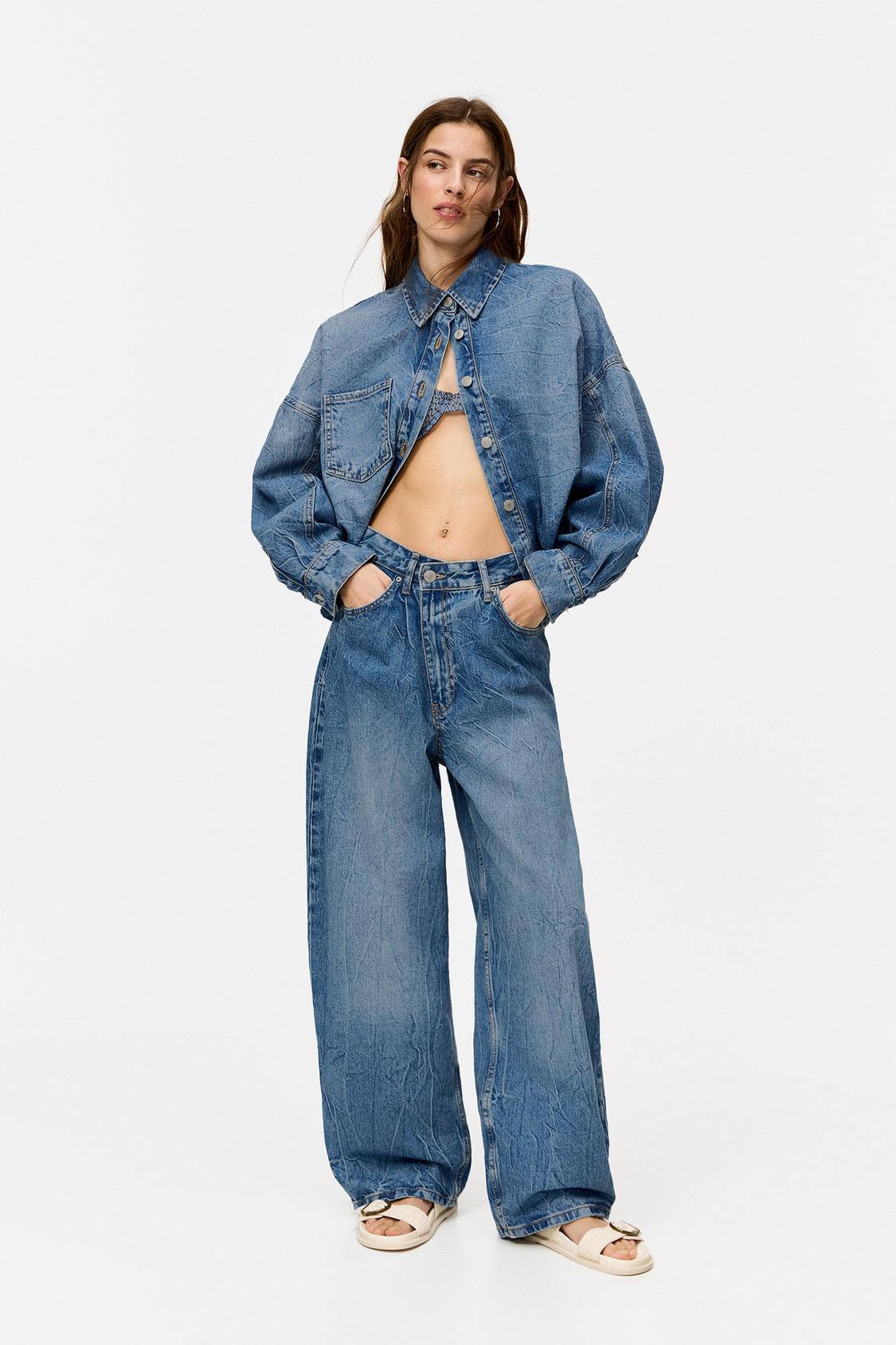 Pull&bear Jeans Baggy Wide Leg Pull Bear Baggy Fit Jeans In