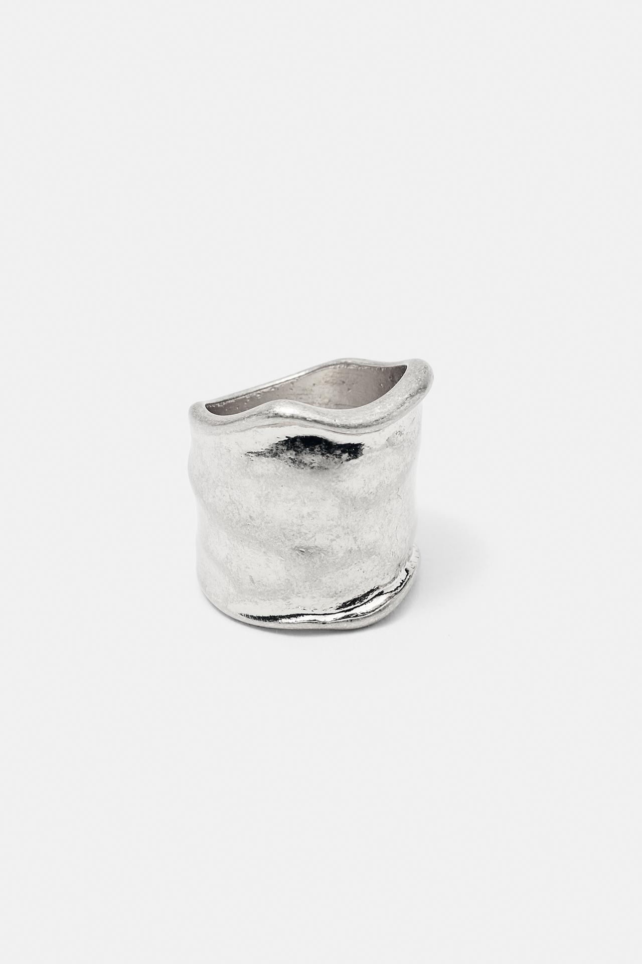 Pack of wide spiral rings — Silver