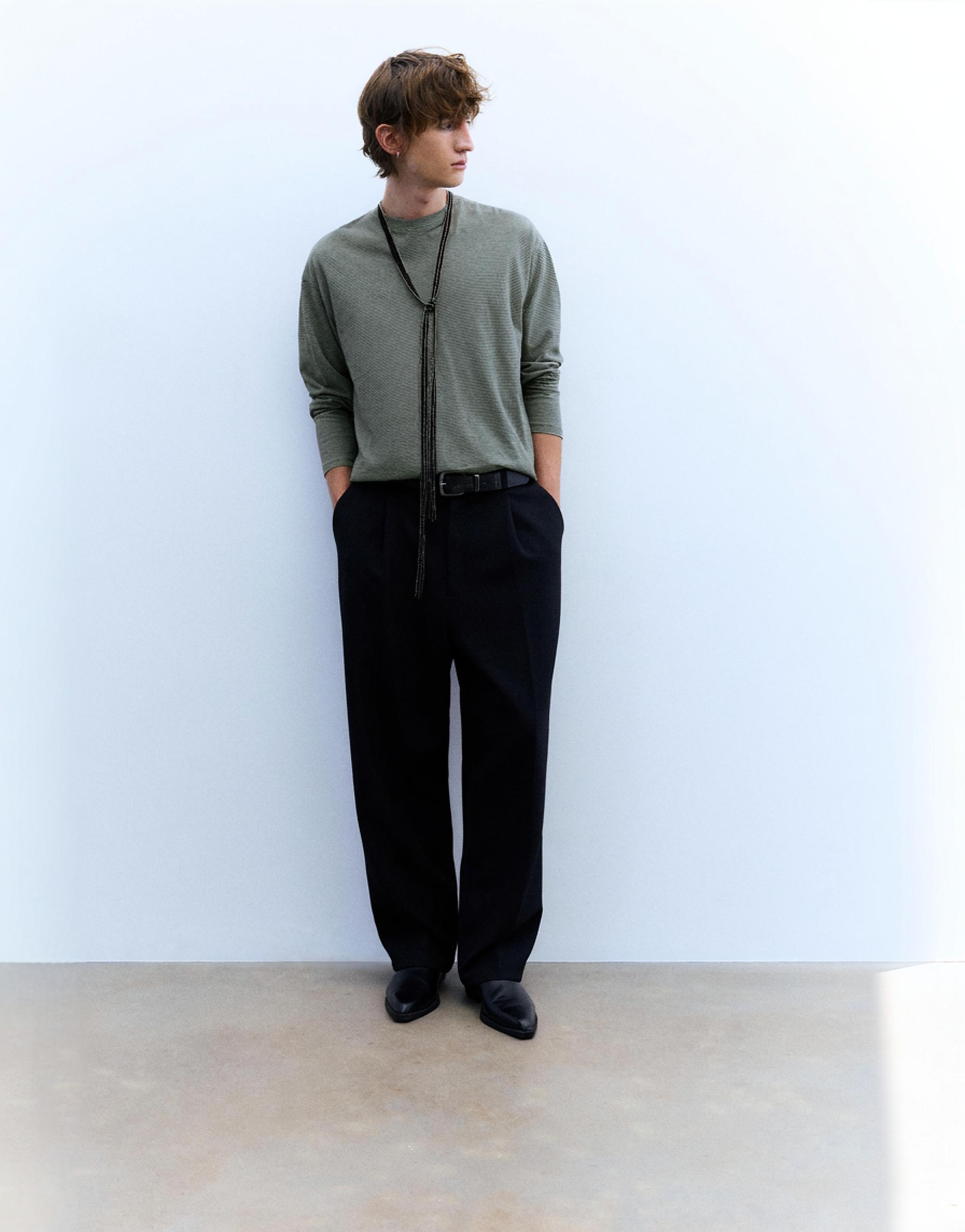 Uzun kollu çizgili t-shirt - Görsel 10