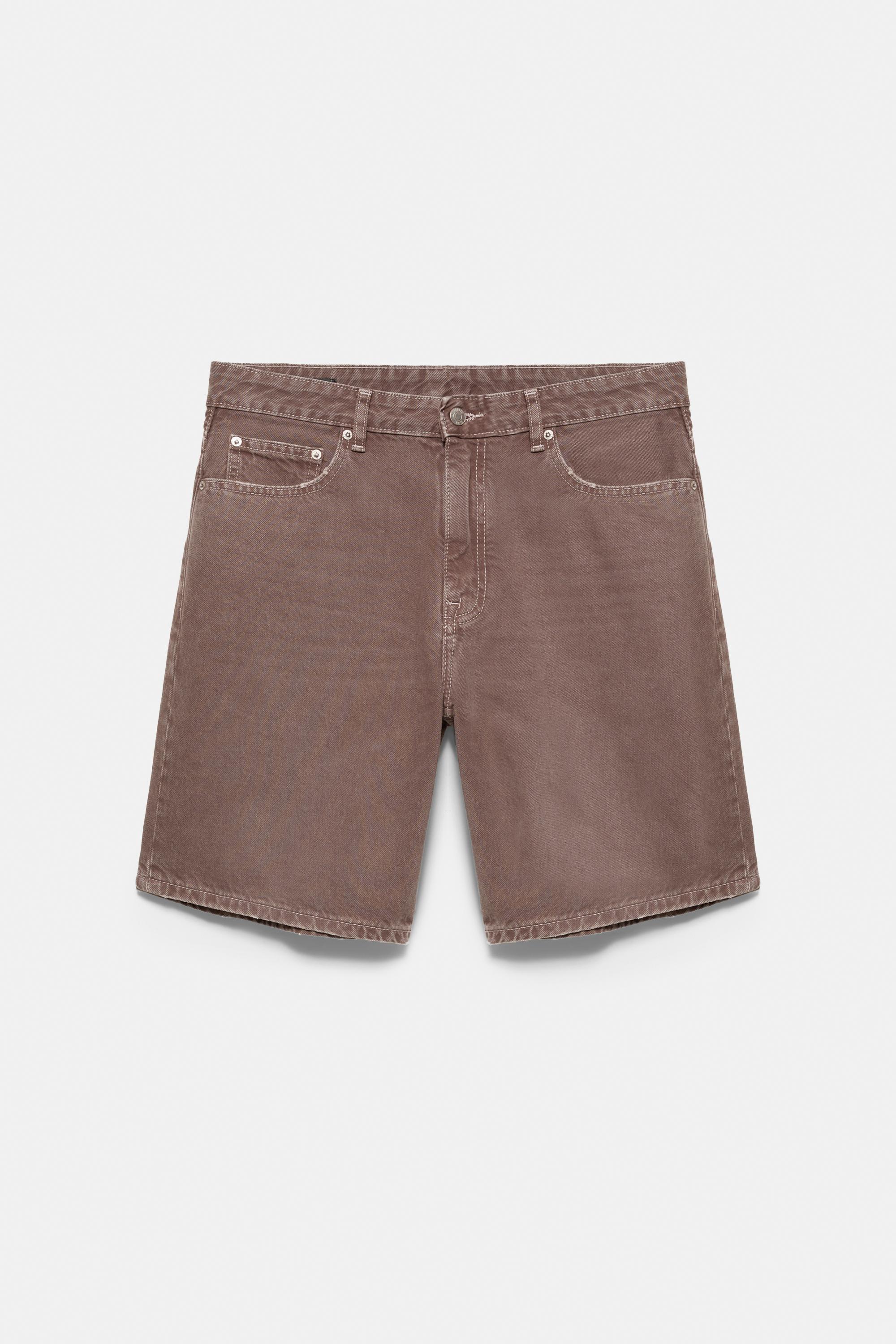 Standard denim Bermuda shorts — Brown
