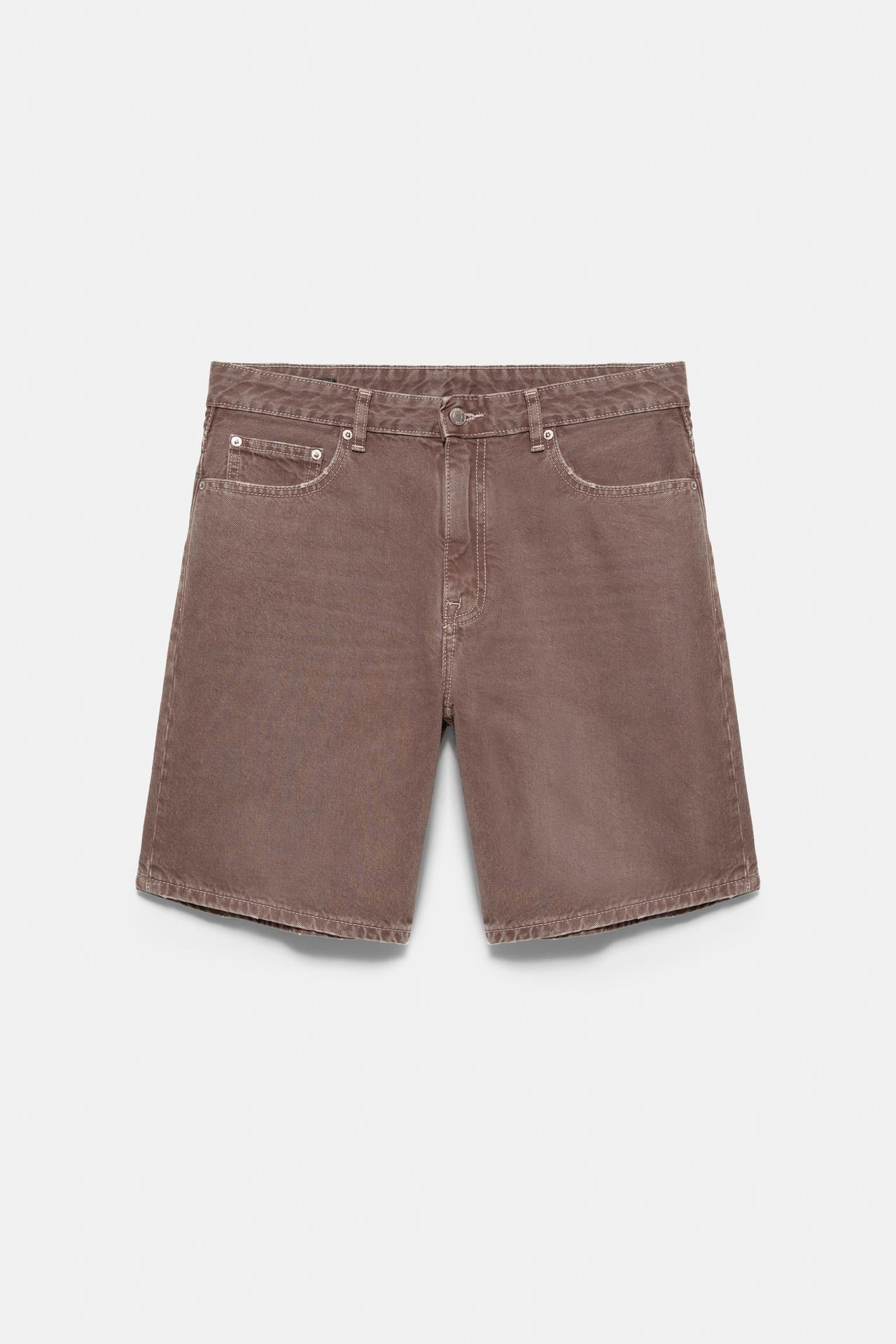 Standard denim Bermuda shorts — Brown