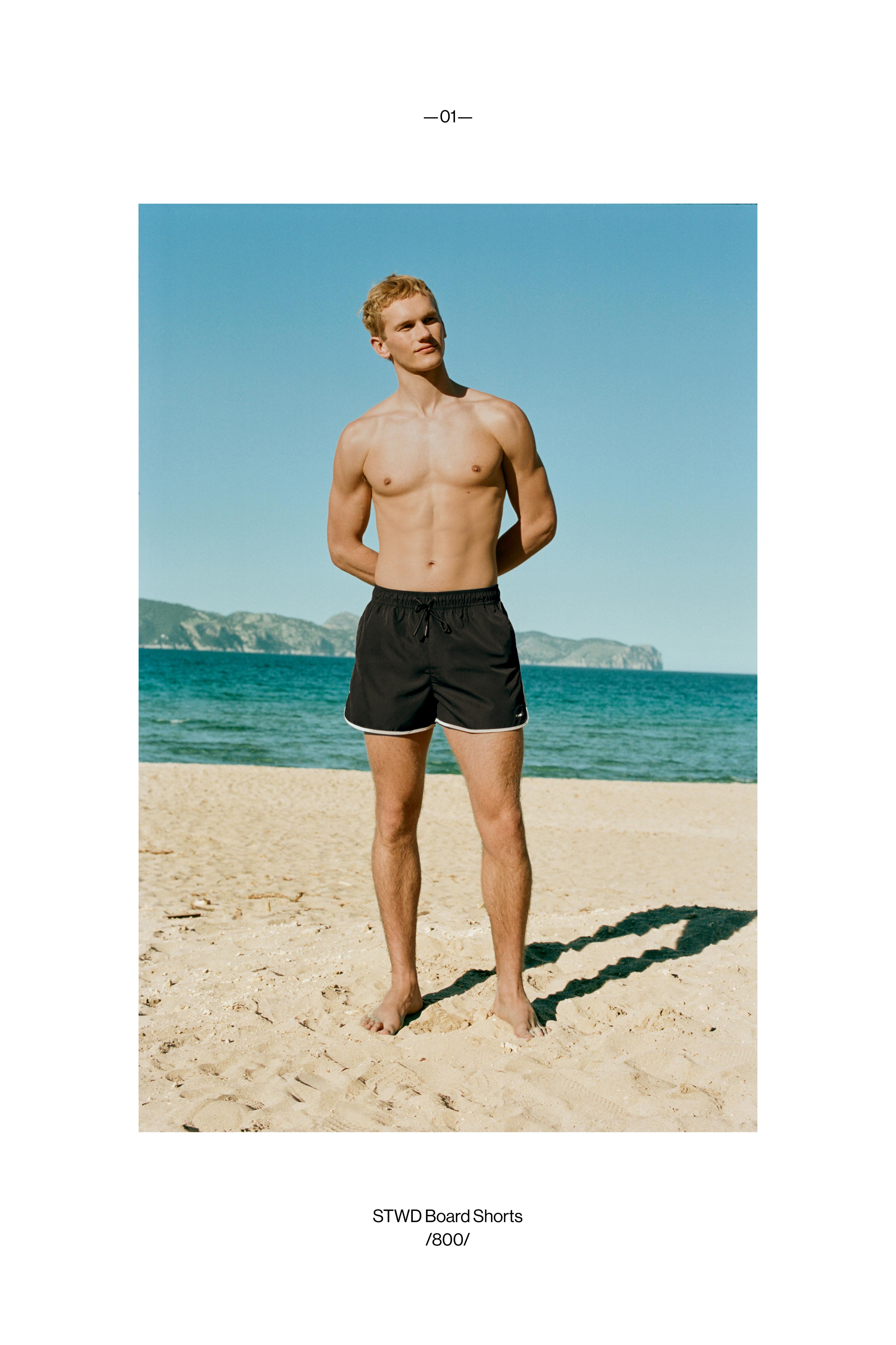 STWD board shorts — Black