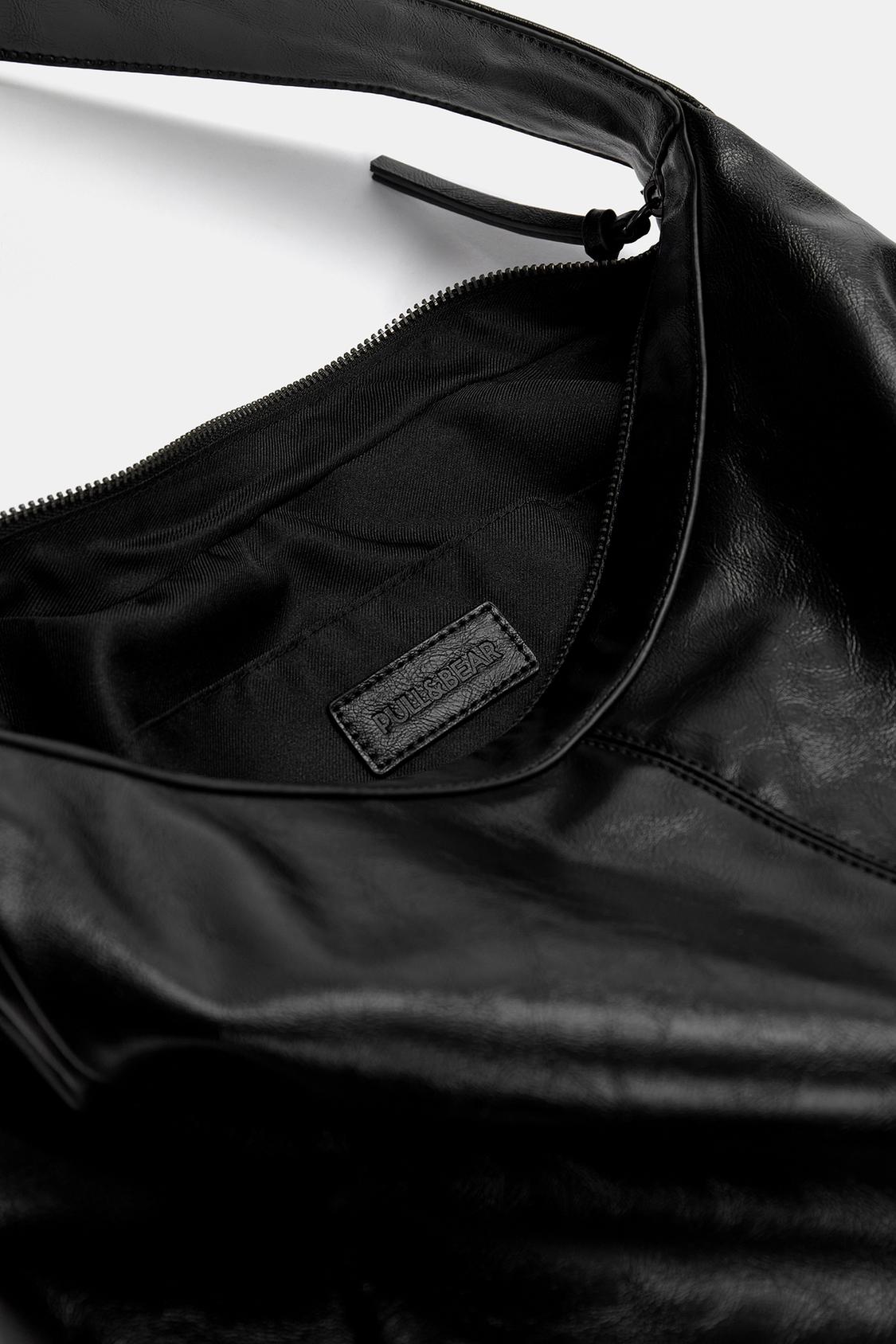 Faux leather shopper bag - PULL&BEAR