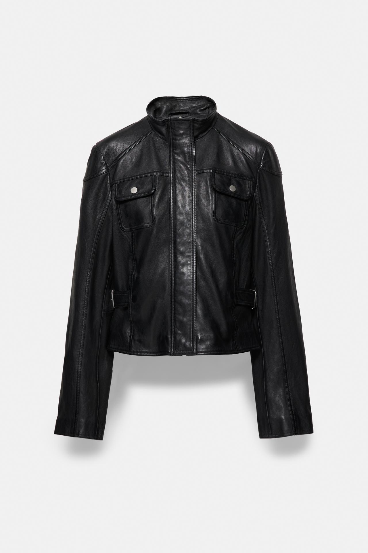100% leather jacket — Black