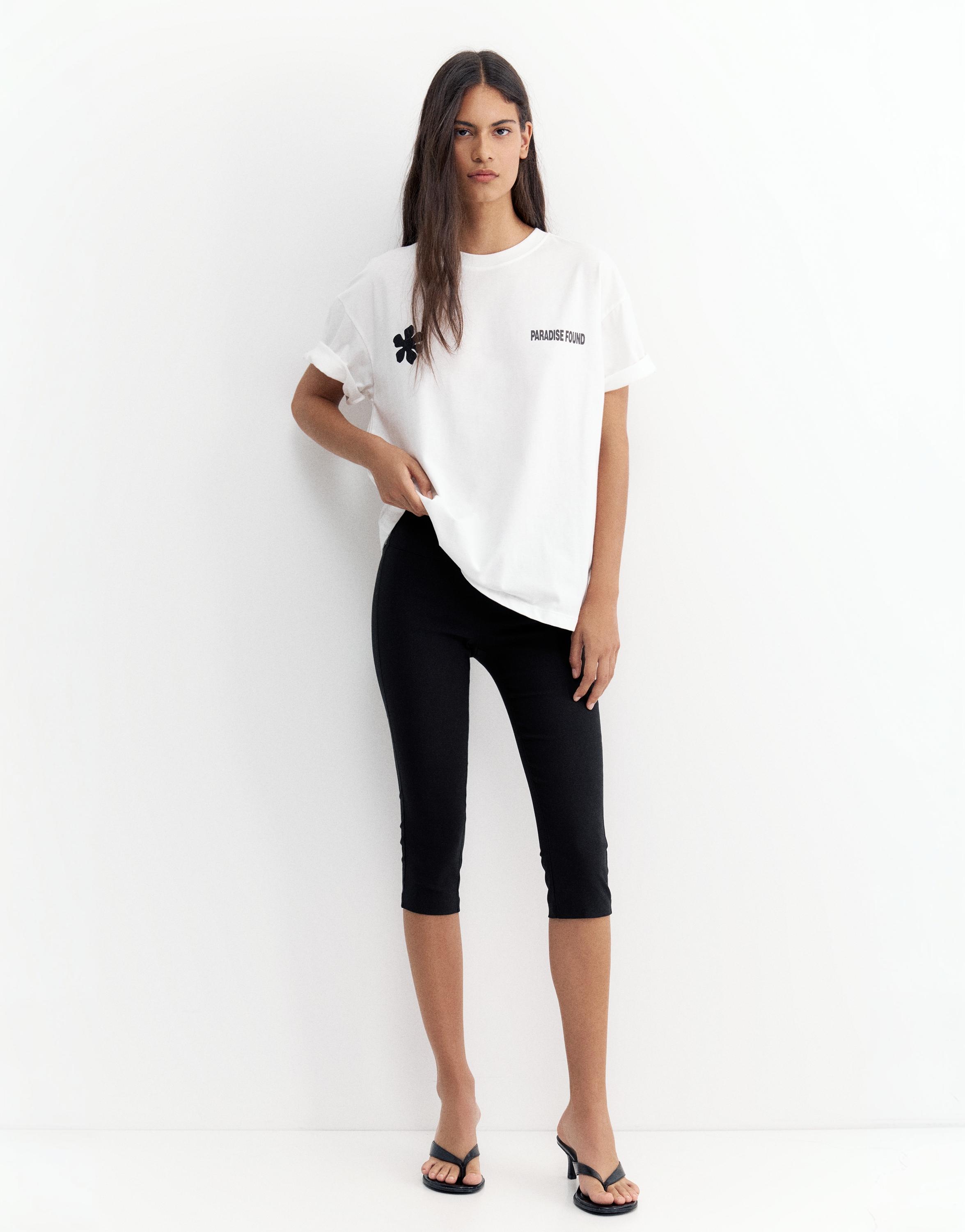 Oversize floral graphic T-shirt — Ice