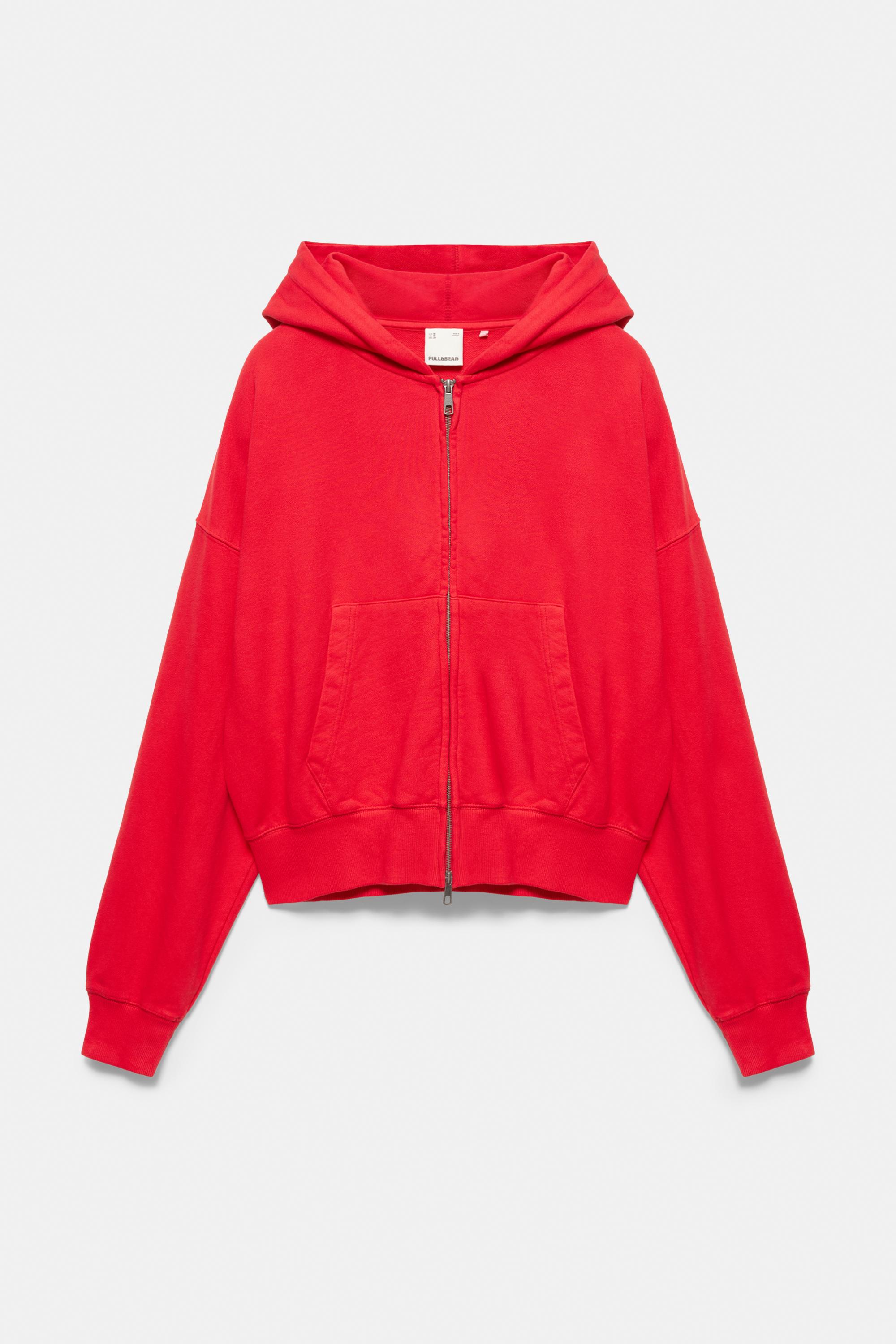 Zip-up hoodie — Red