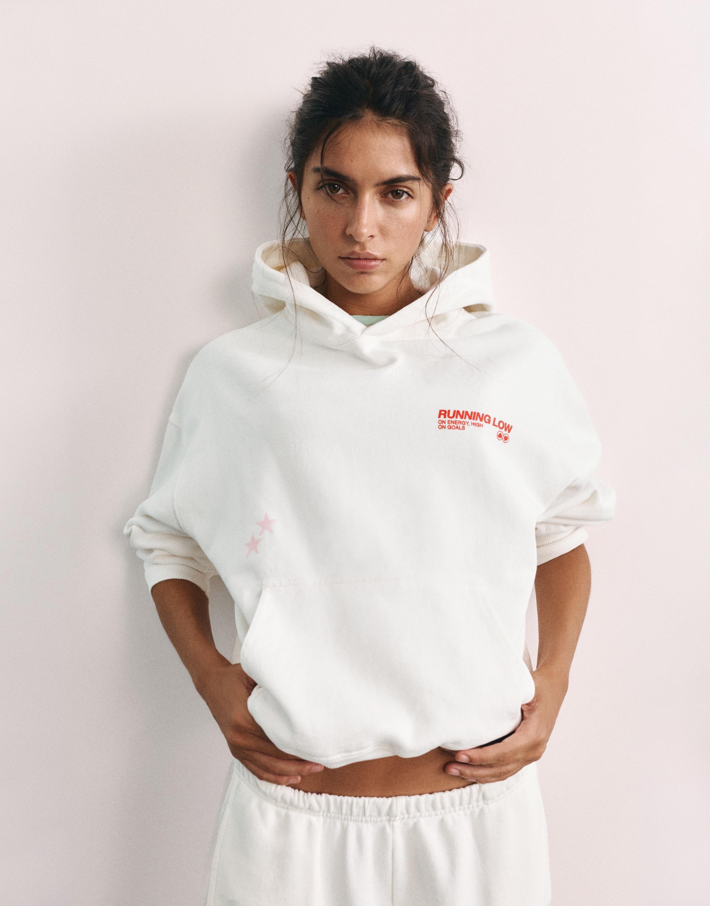 Running graphic hoodie — Ice