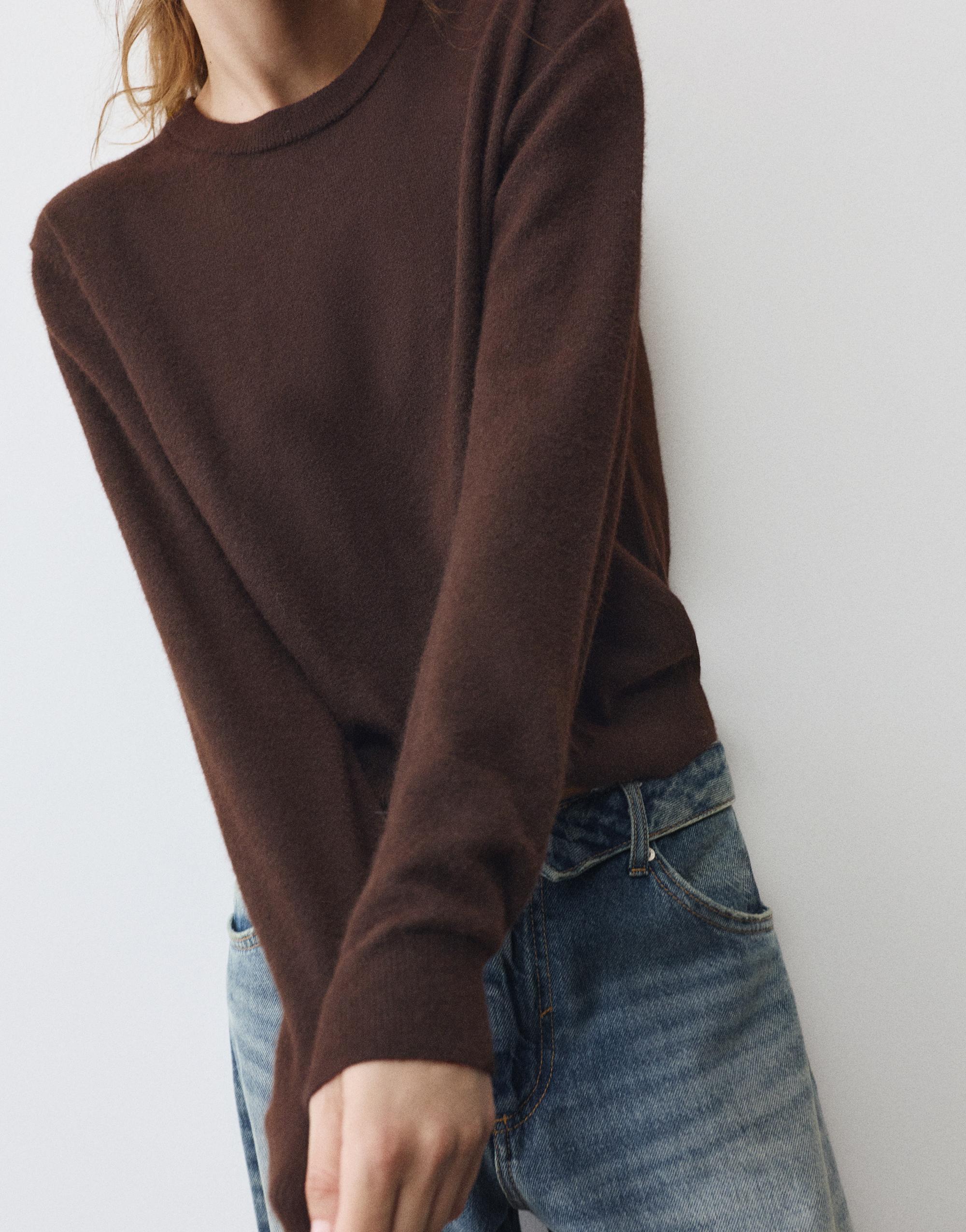 Soft knit jumper — Brown