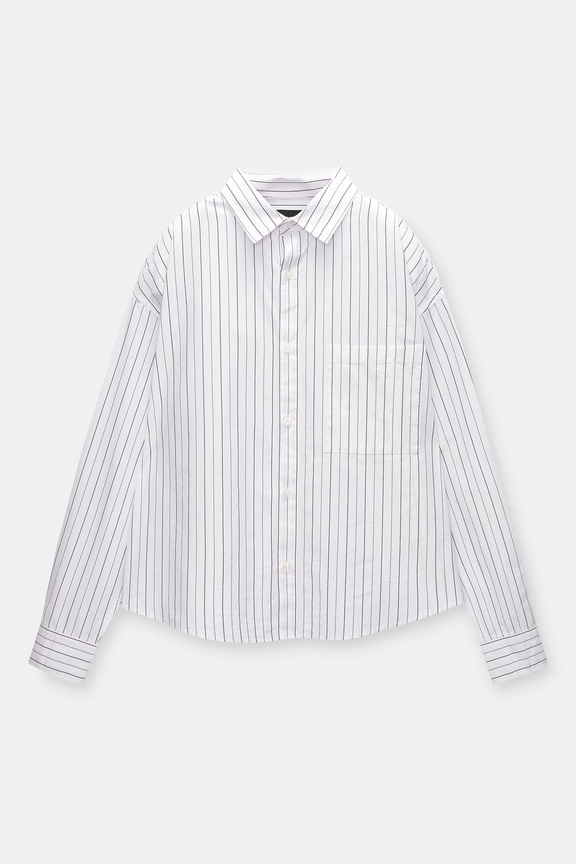 Gestreiftes Boxy-Hemd - PULL&BEAR