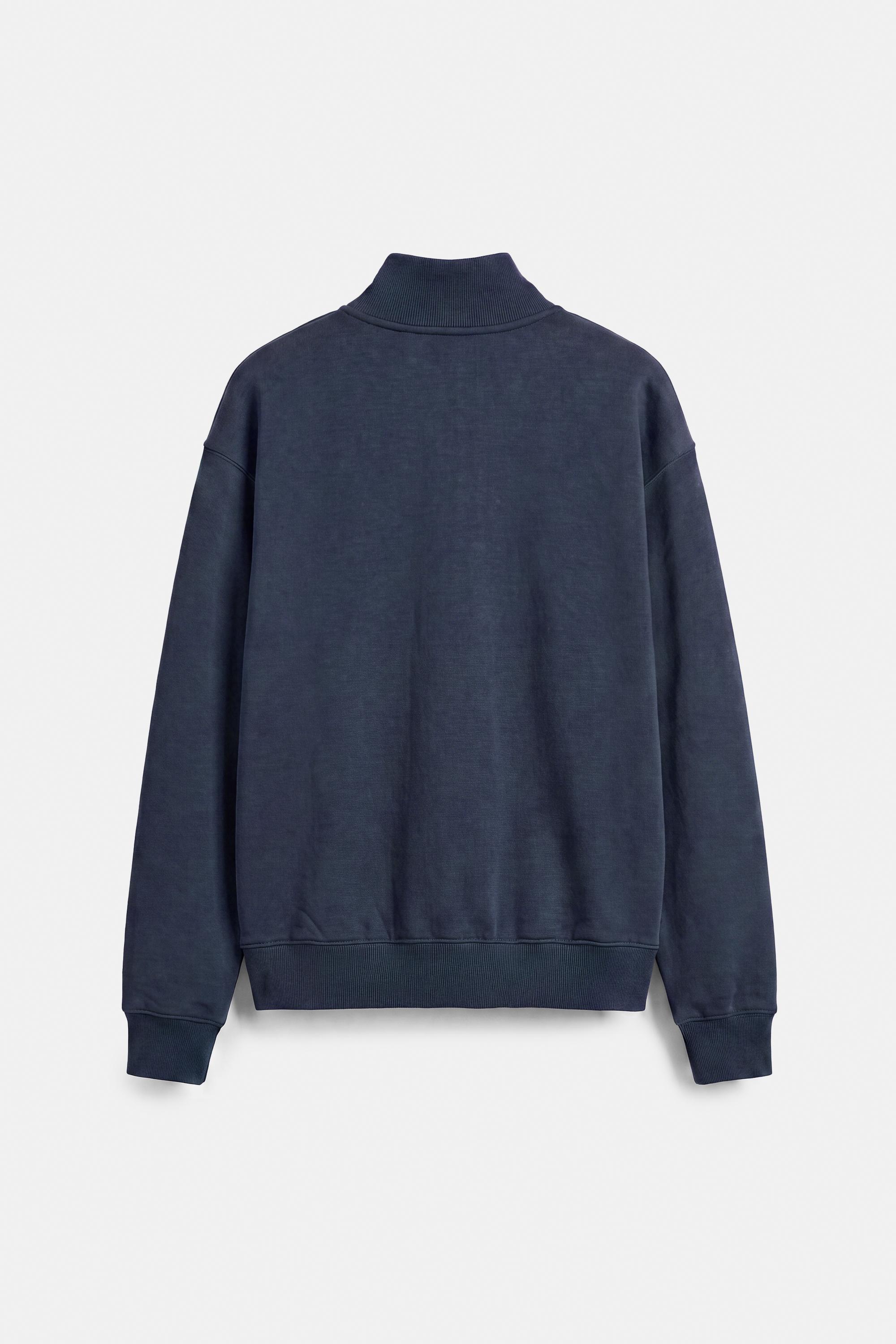 Quarter-zip sweatshirt — Navy