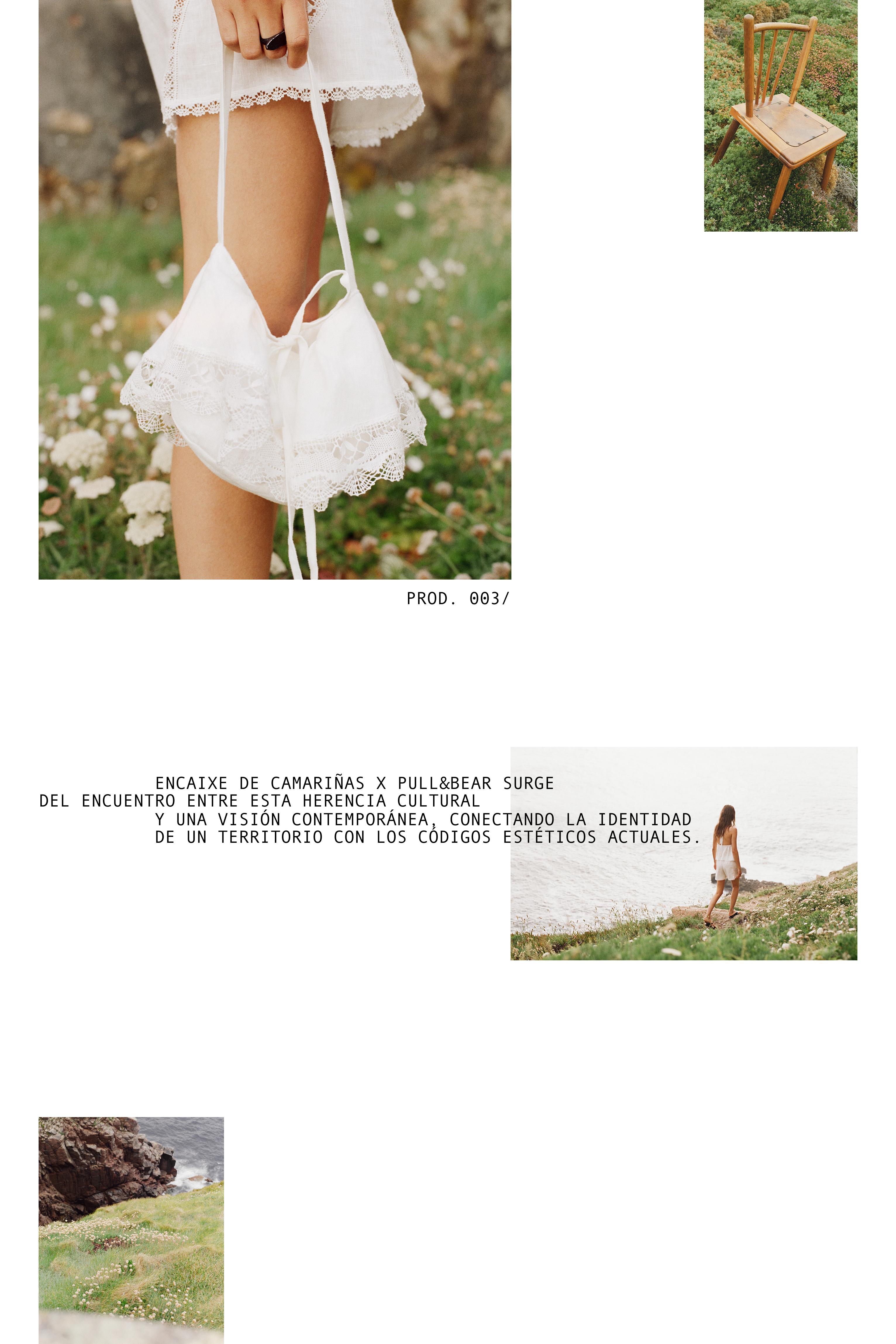Encaixe de Camariñas x Pull&Bear 100% linen bag — Off white