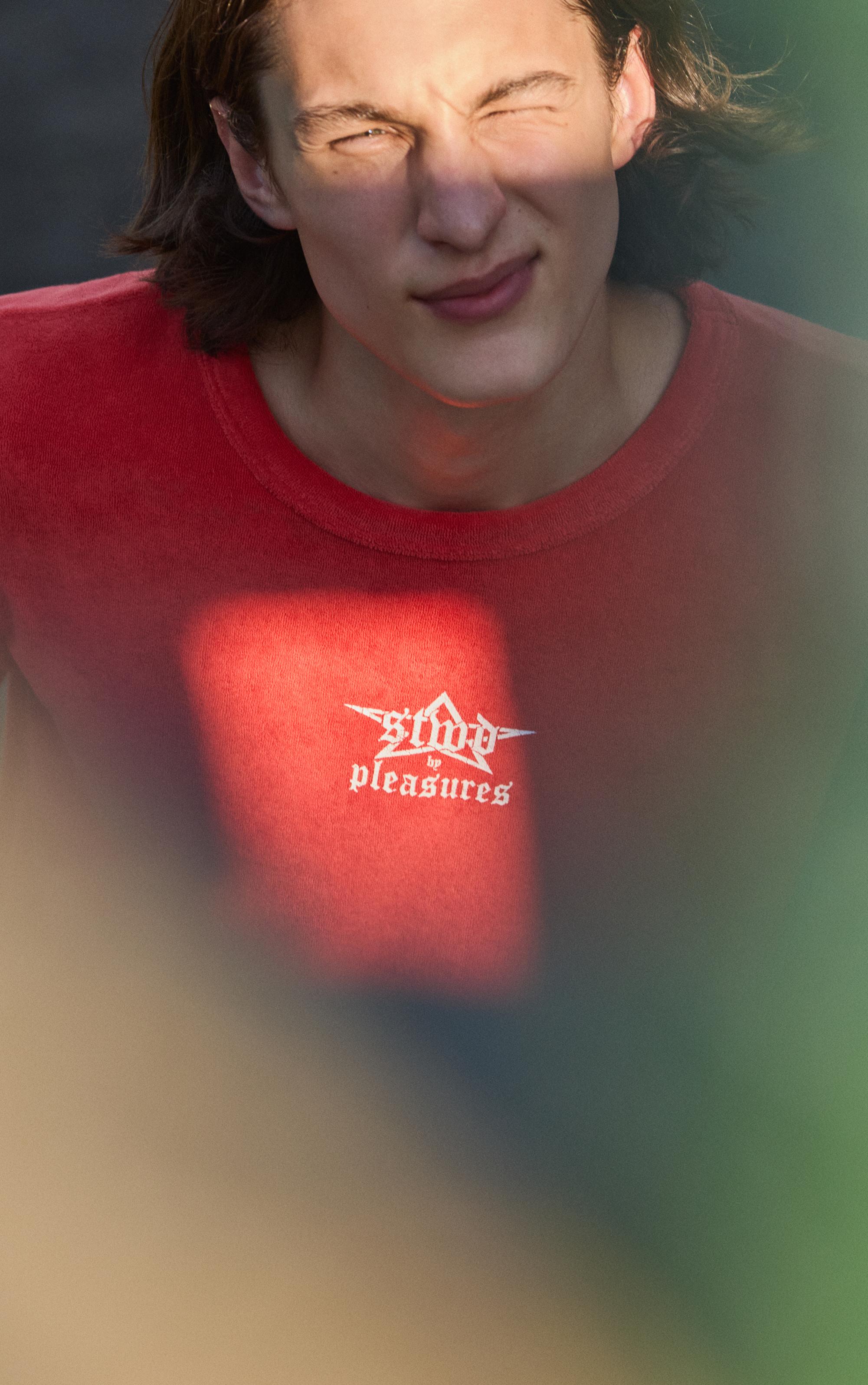 Pleasures x STWD towelling T-shirt — Red