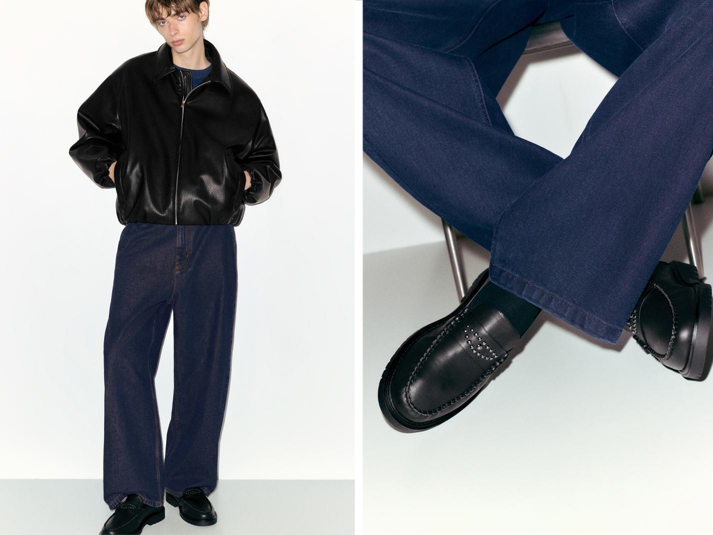 Studded loafers — Black