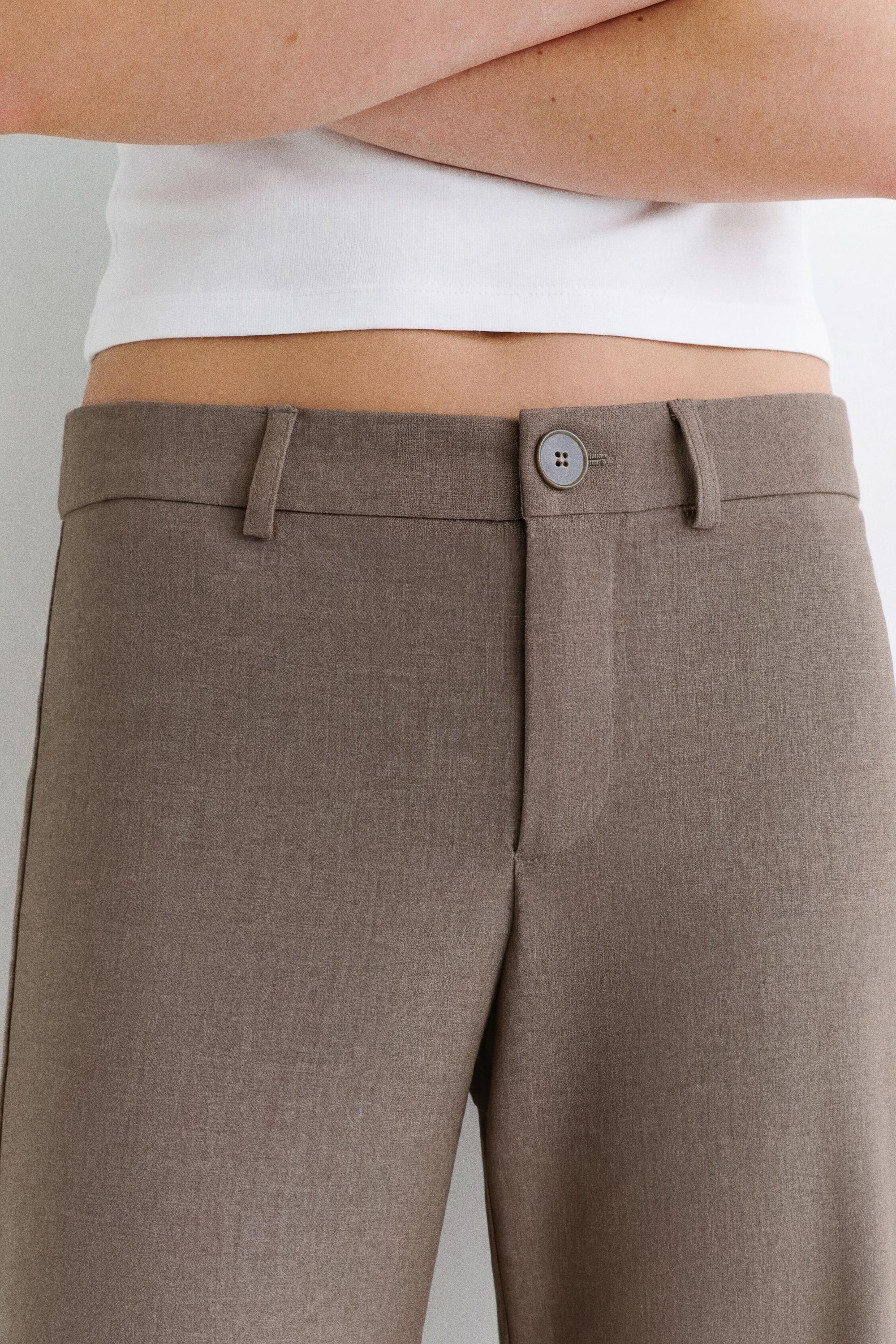 Straight-leg smart trousers — Mole brown