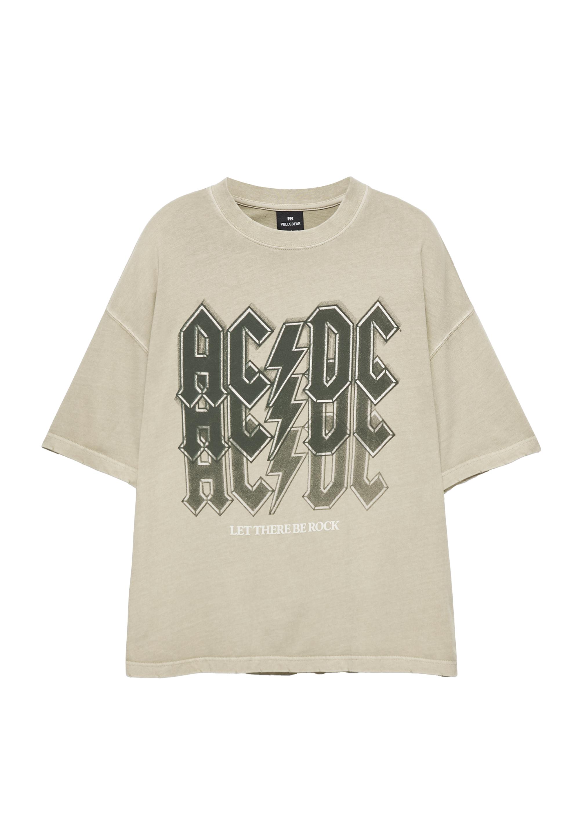 Relaxed fit AC/DC T-shirt — Ecru