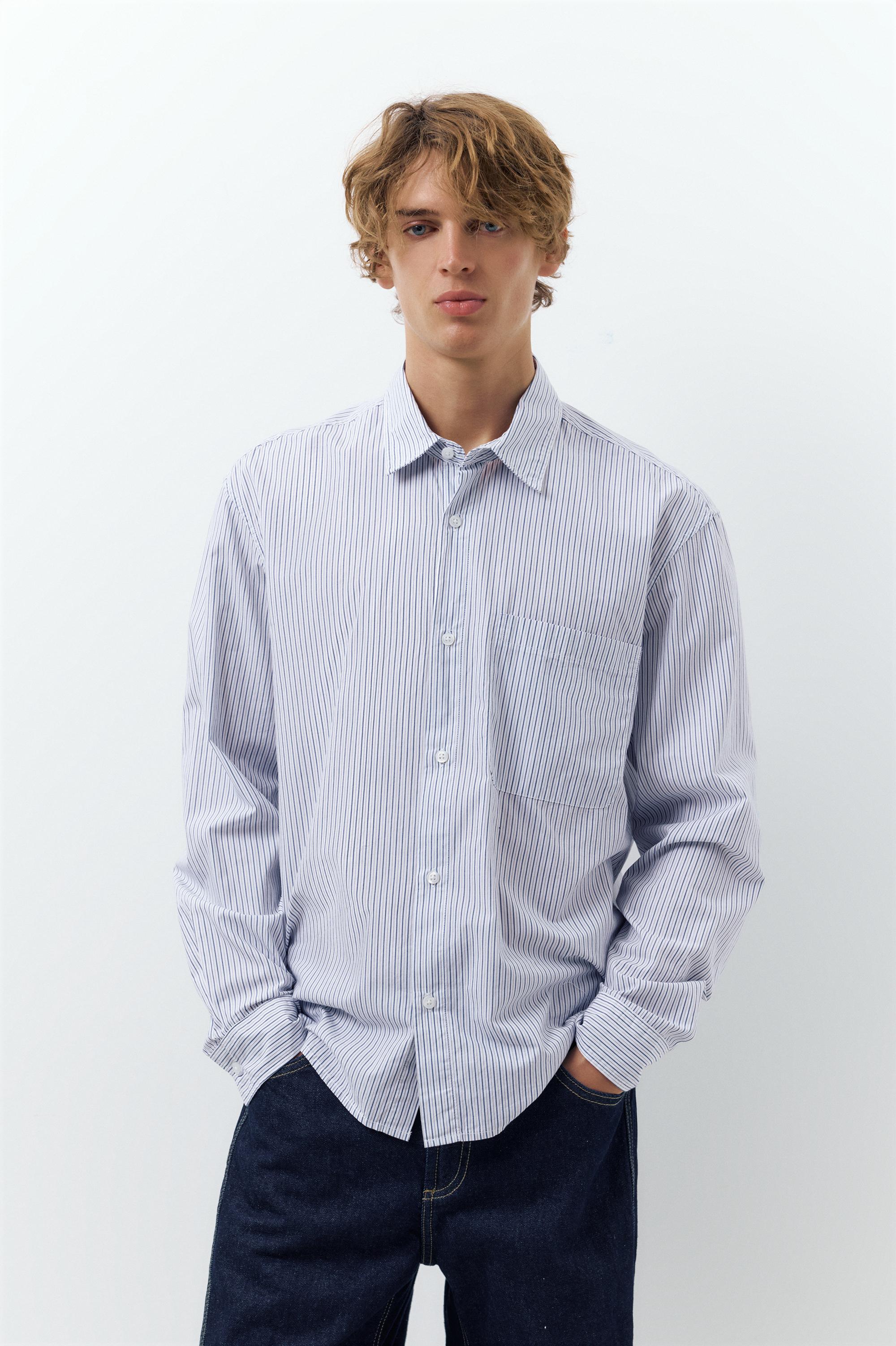 Çizgili uzun kollu gömlek - Görsel 22