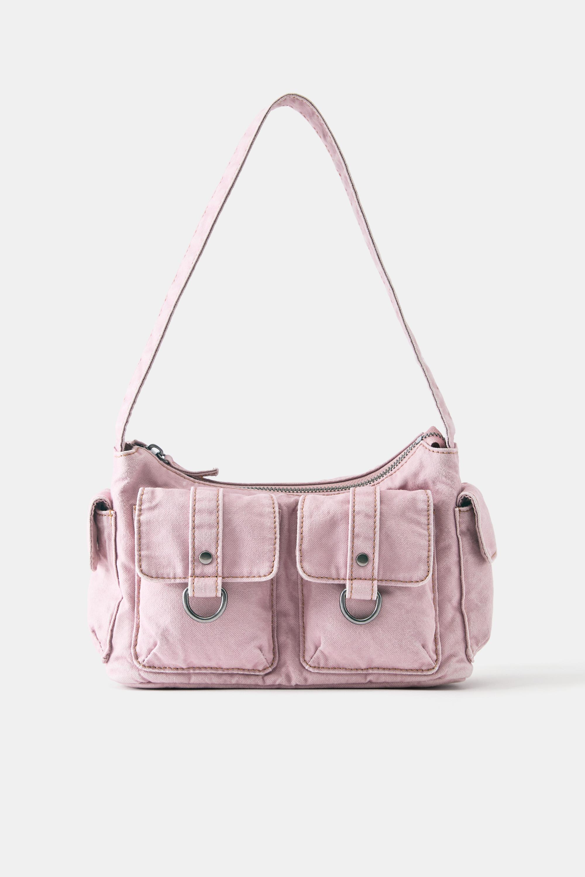 Multi-pocket shoulder bag — Pink