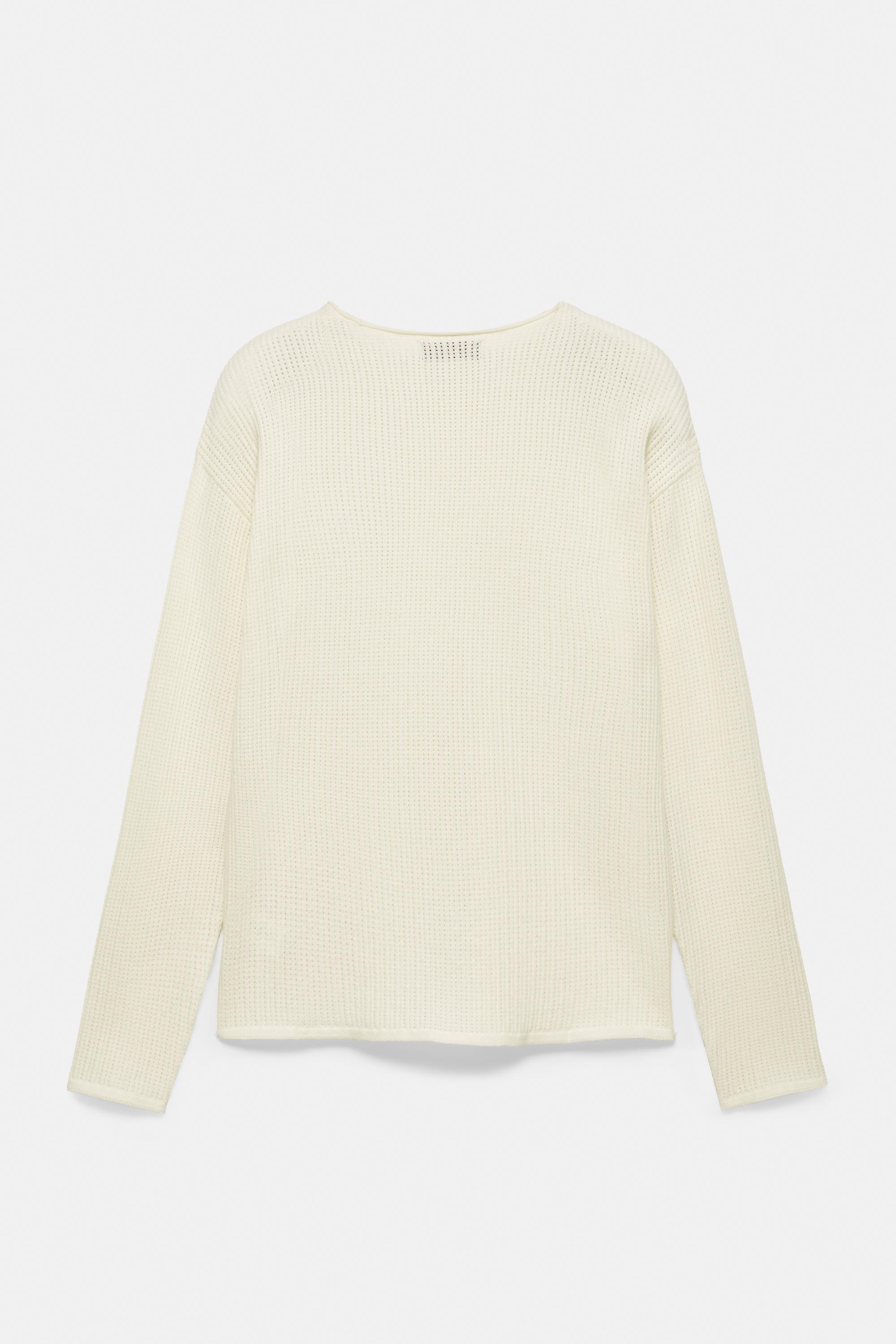 Cutwork knit jumper — Off white