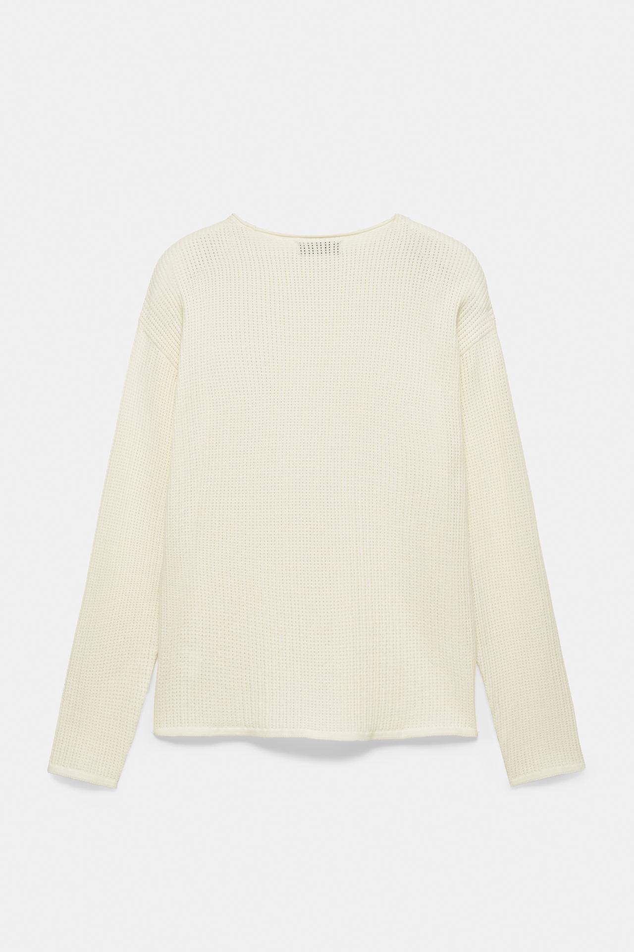 Cutwork knit jumper — Off white