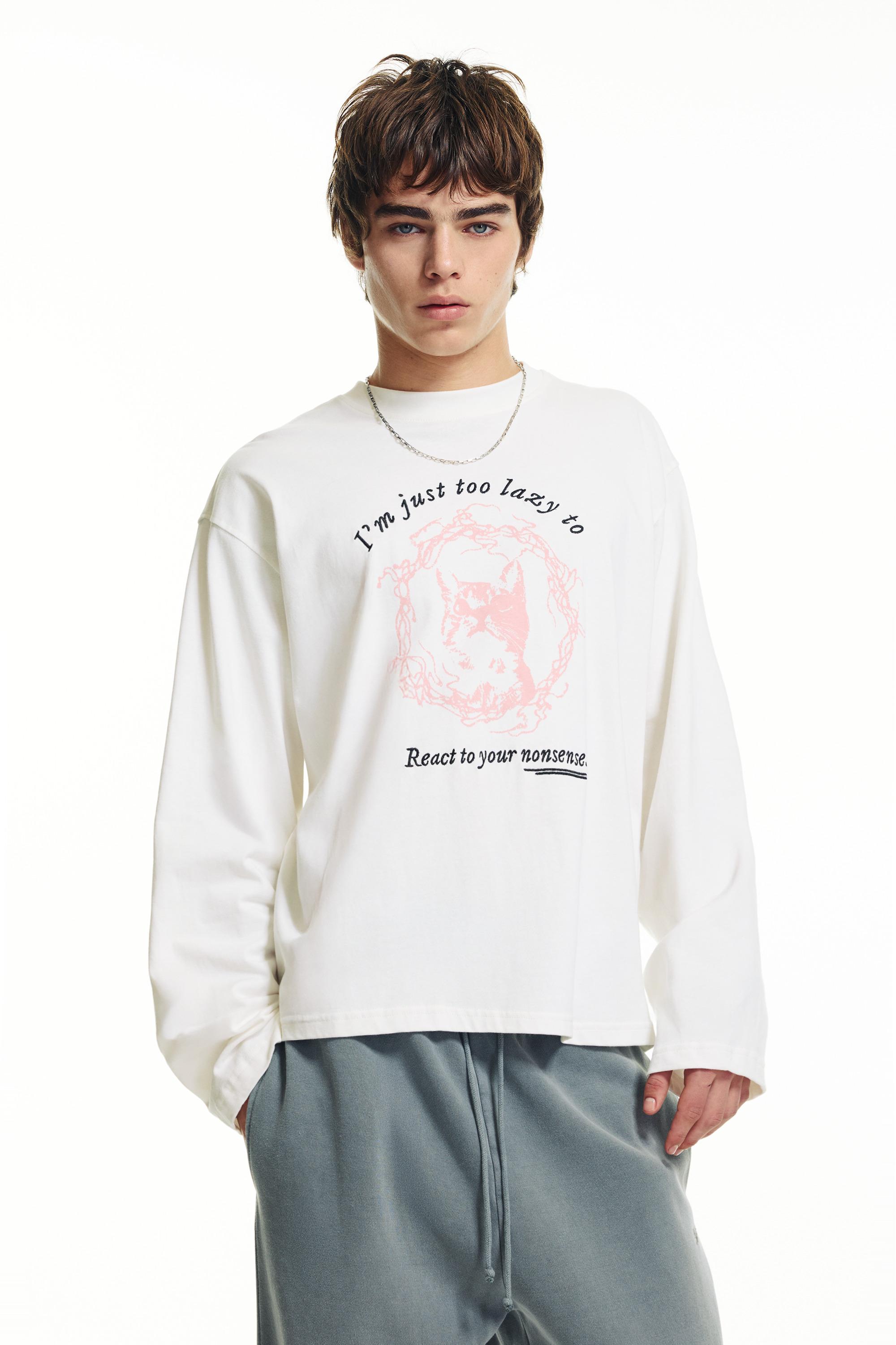 Kedi grafik baskılı t-shirt - Görsel 23