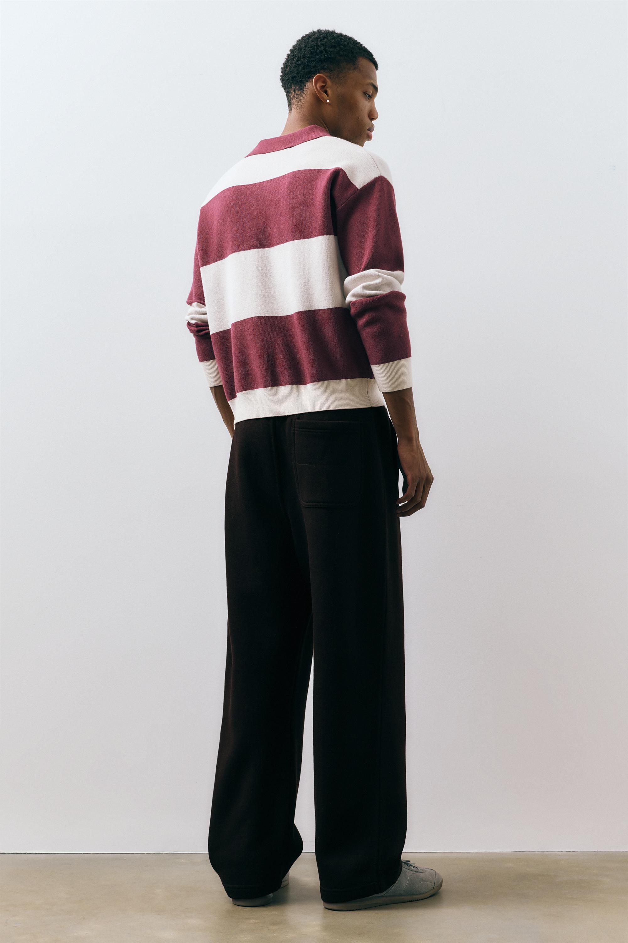 Basic baggy tracksuit bottoms — Black