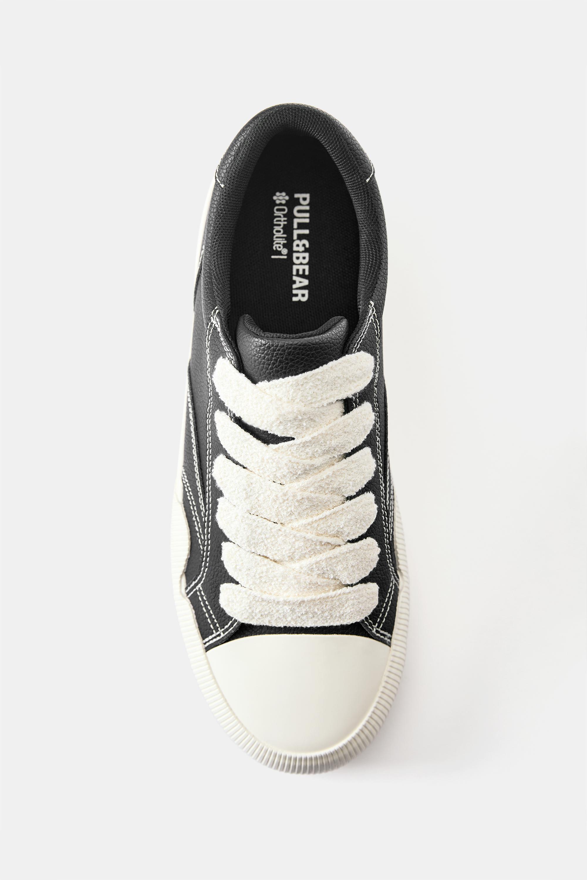 Casual stitched trainers — Black
