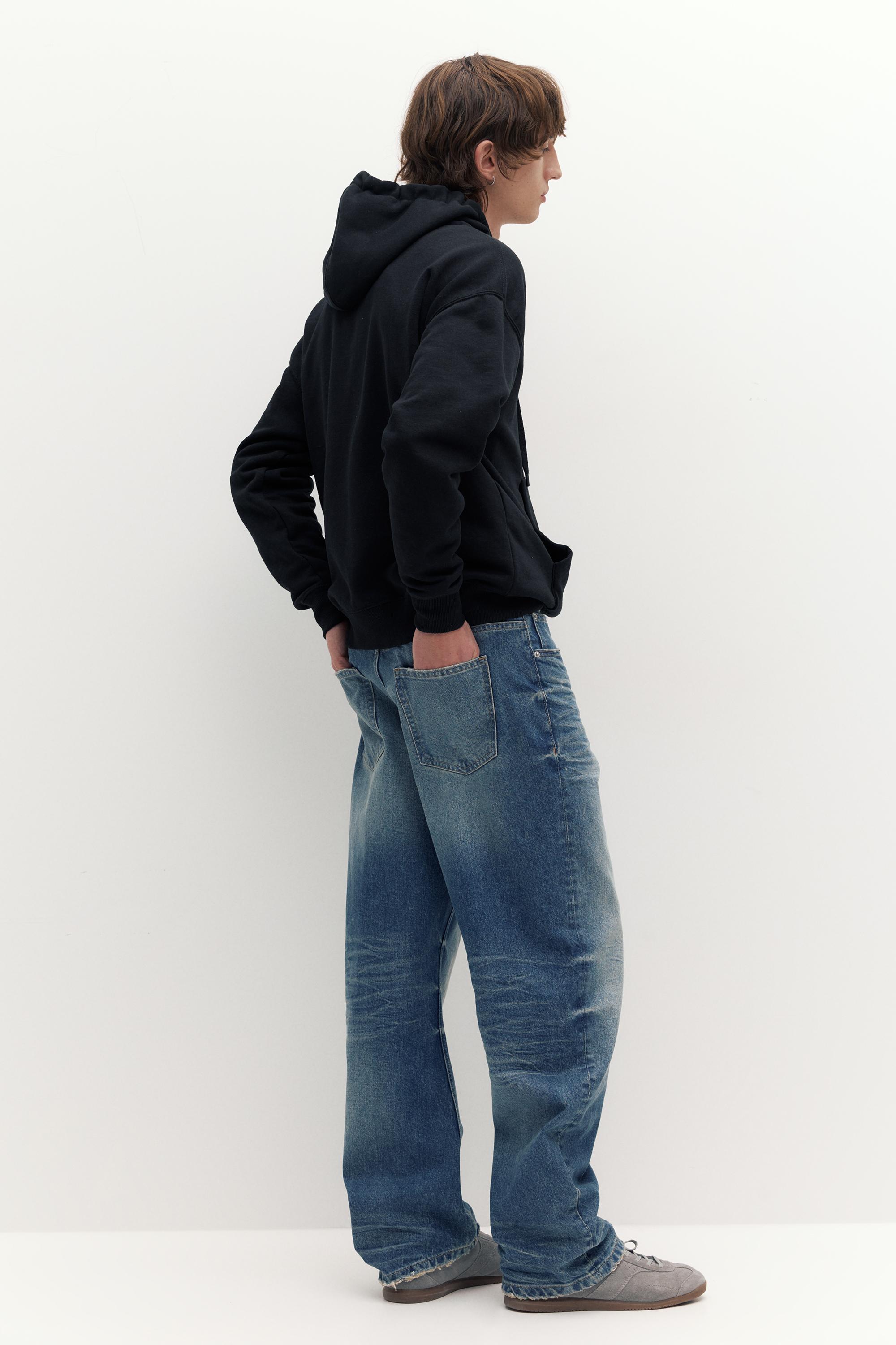 Basic kapüşonlu fermuarlı sweatshirt - Görsel 32