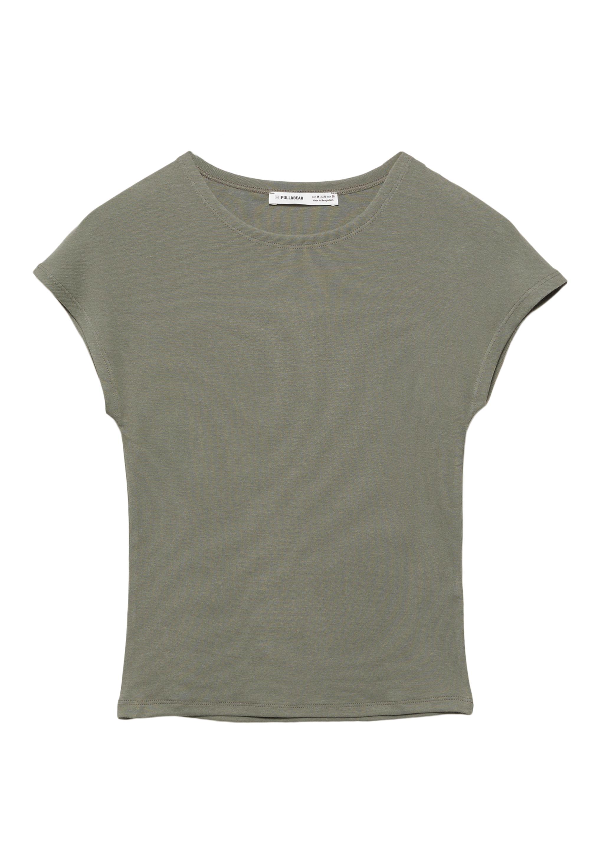 Fitted short sleeve T-shirt — Khaki