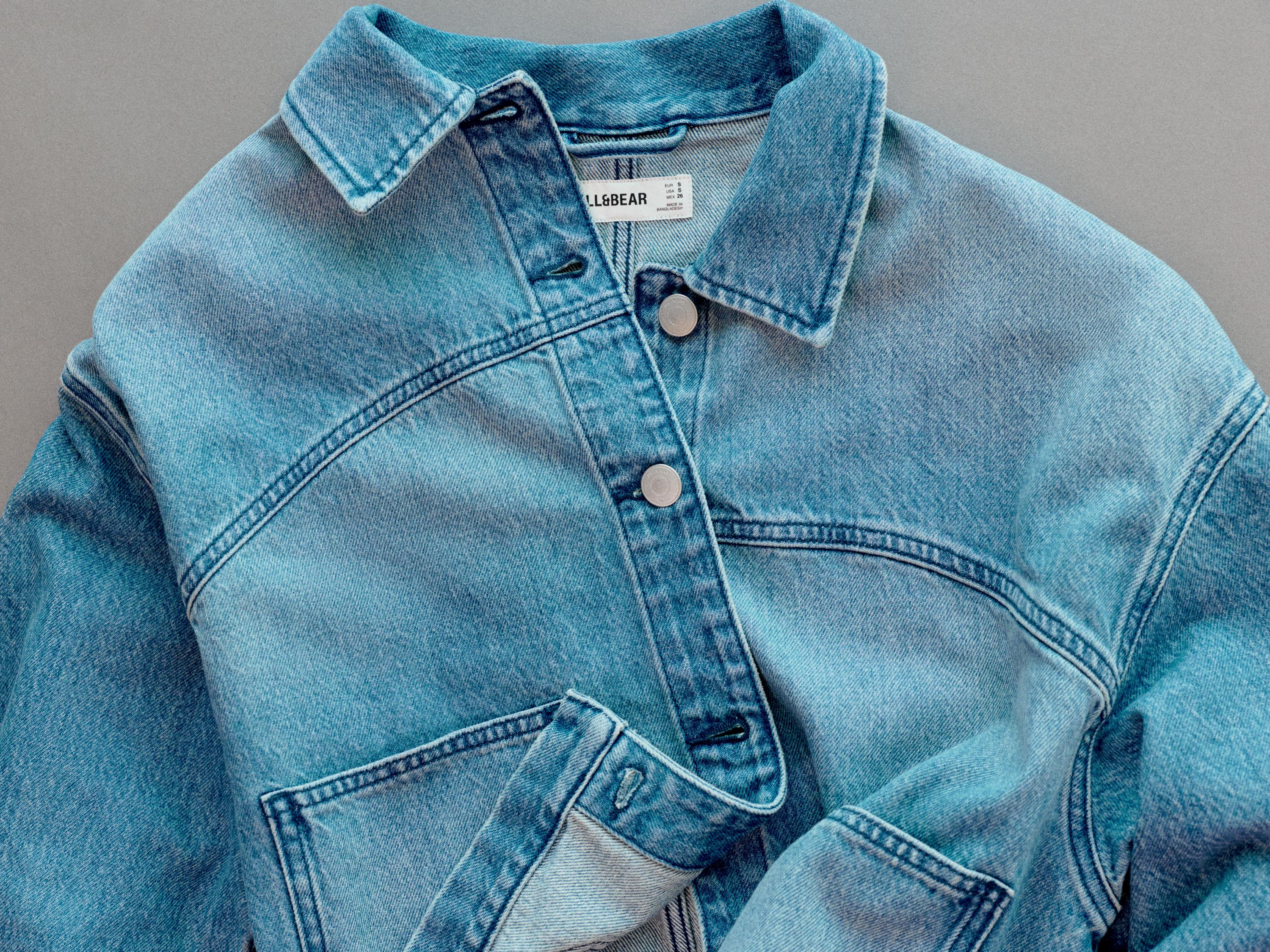 Boxy denim overshirt — Pale blue