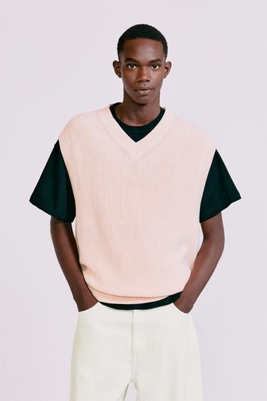 Knit vest — Pastel pink 2