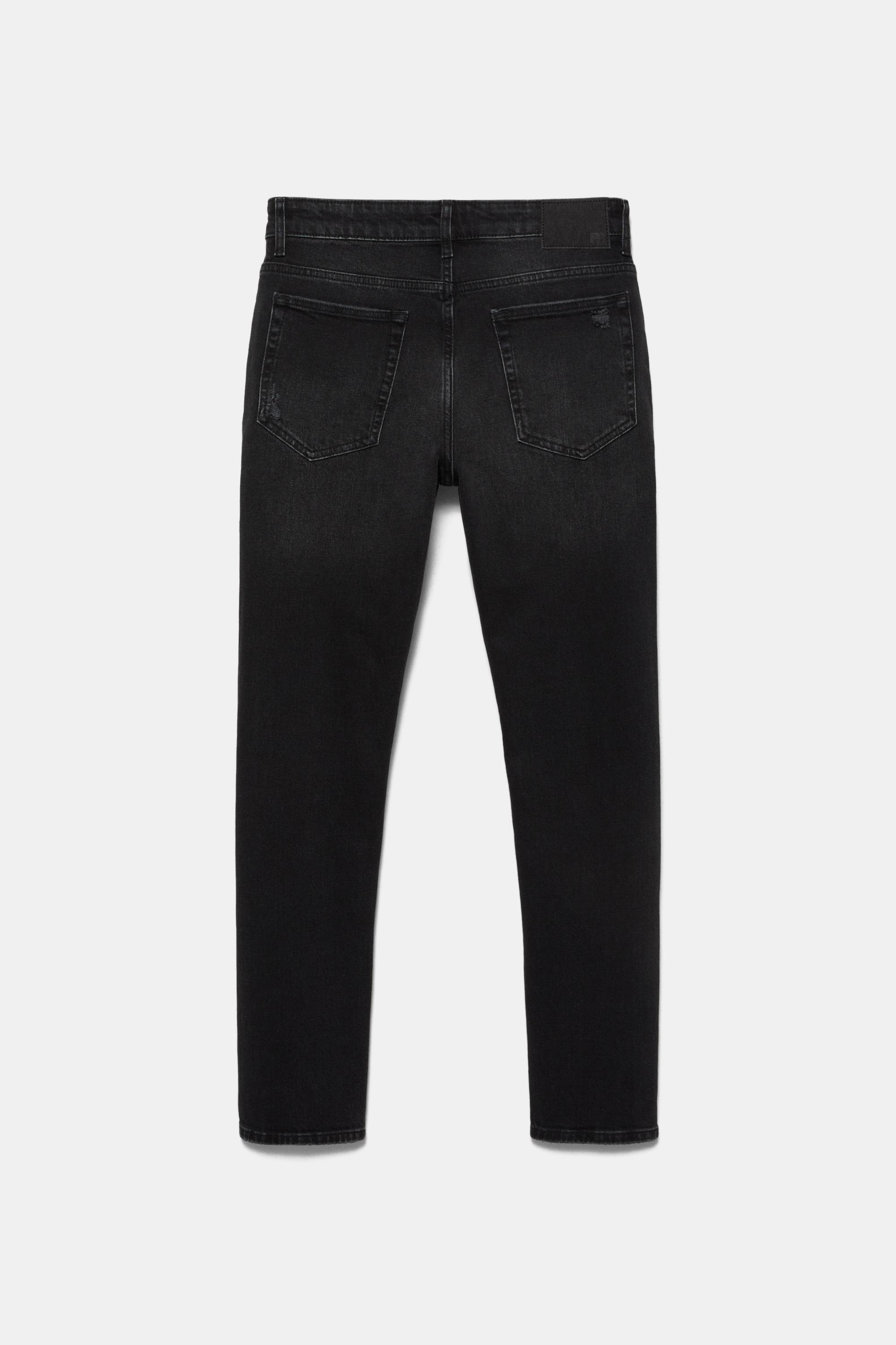Ripped slim fit jeans — Faded black