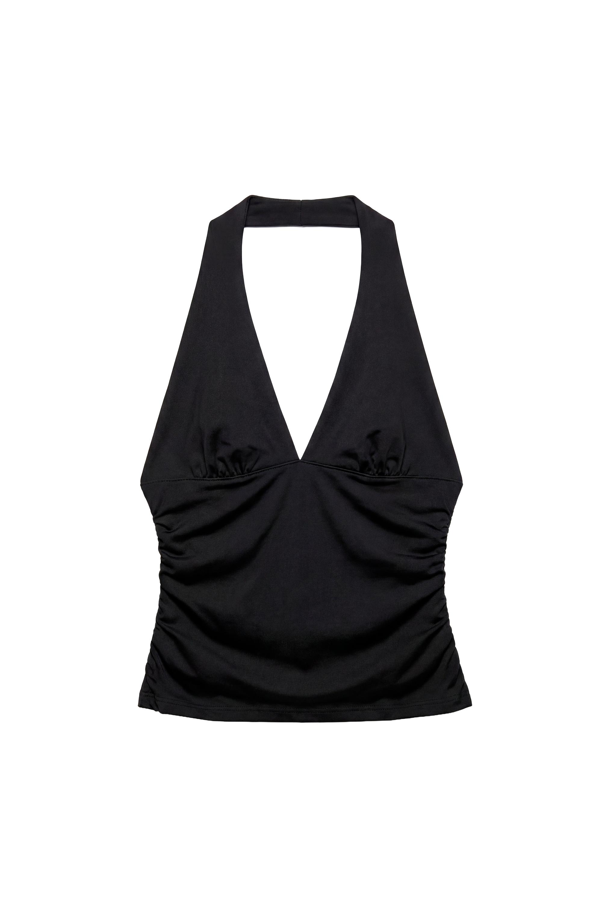 Pull&Bear Halter yaka büzgülü top