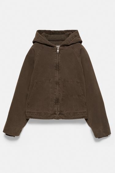 Jacket with hood — Brown 6
